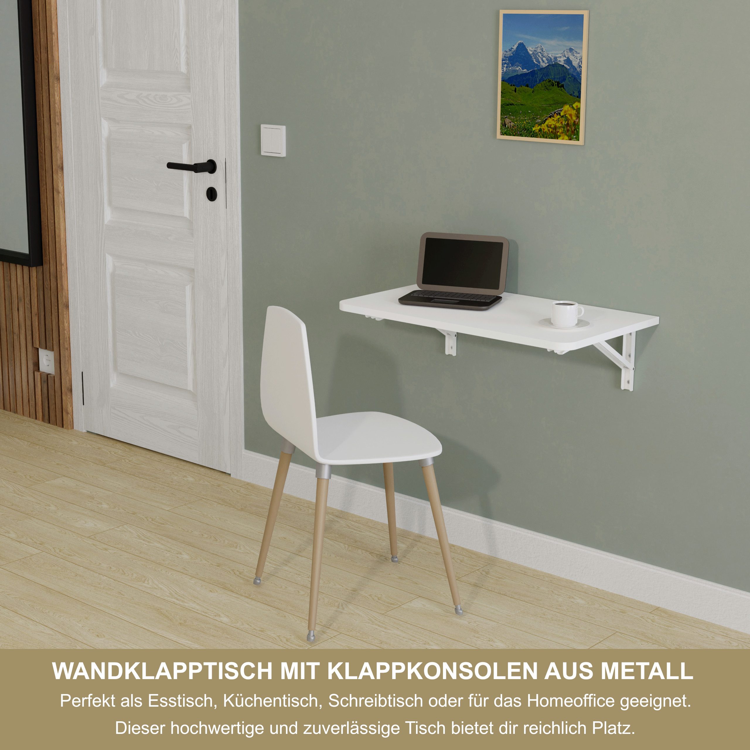 KDR Produktgestaltung Klapptisch 70x40 Wandklapptisch Esstisch Küchentisch günstig online kaufen
