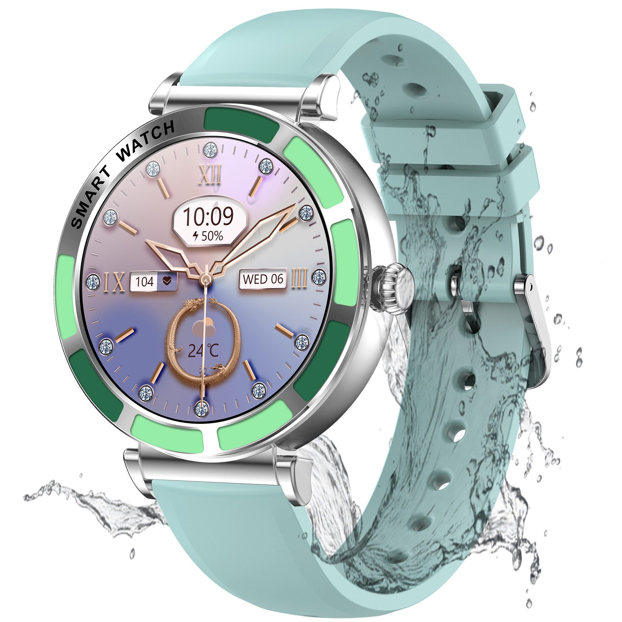 Smartwatch, Fitness Tracker Uhr für Damen Herren mit Anruffunktion Smartwatch