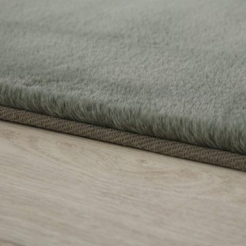 Teppich, Homtex, 60 x 110 cm, Weicher Hochflor Teppich Einfarbig, Felloptik, Flauschig, Rutschfest