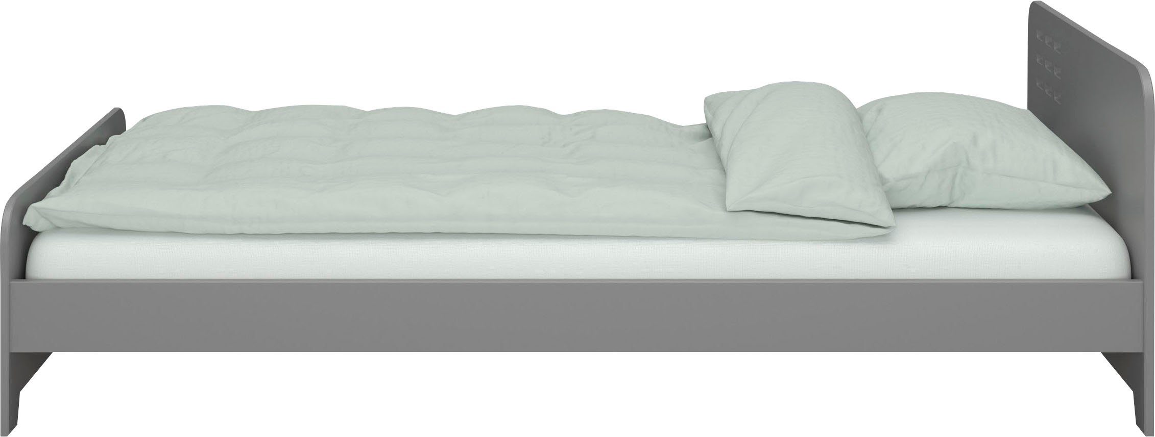 Industrial modernes Einzelbett grau im grau andas Loke, Look grau Jugendbett | | grau |