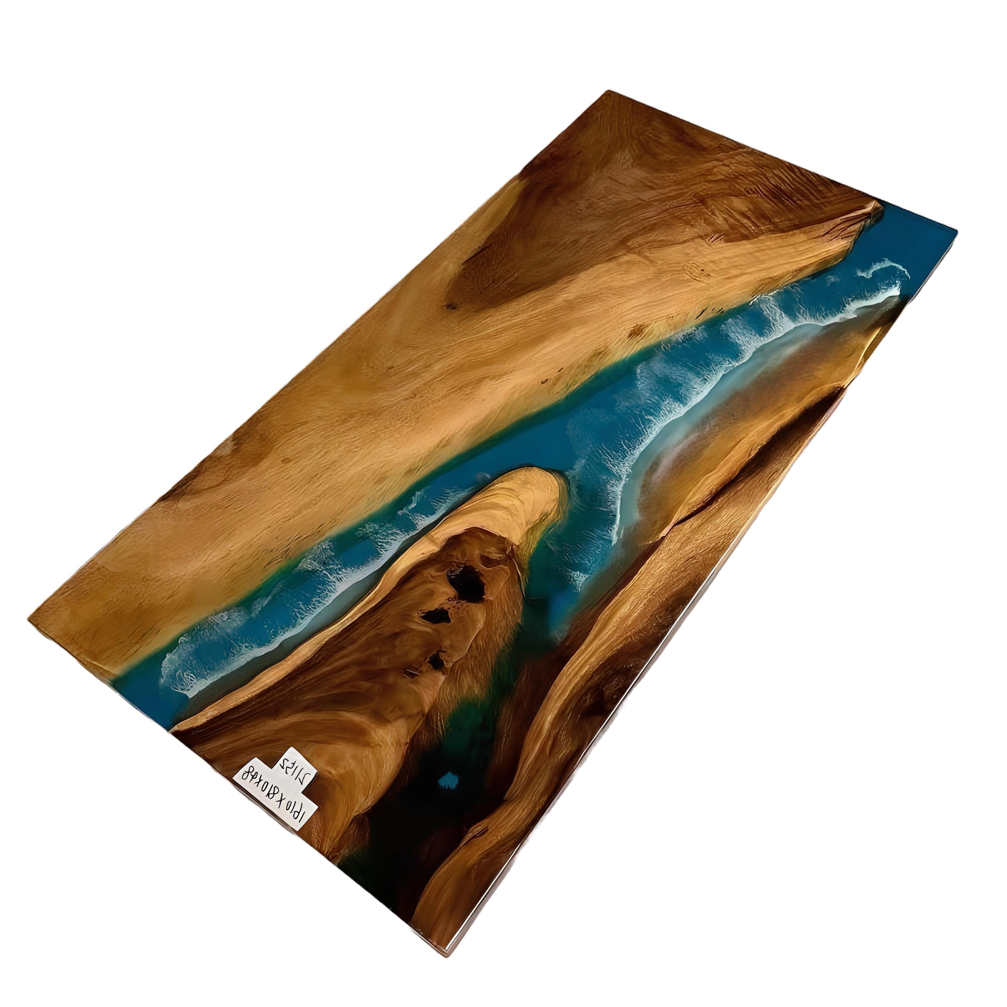 Xlmoebel Esstisch Flusstisch aus Echtholz mit Epoxidharz in einzigartiger Optik (Esstisch, 1-St., Epoxid Esstisch), Hergestellt in Europa