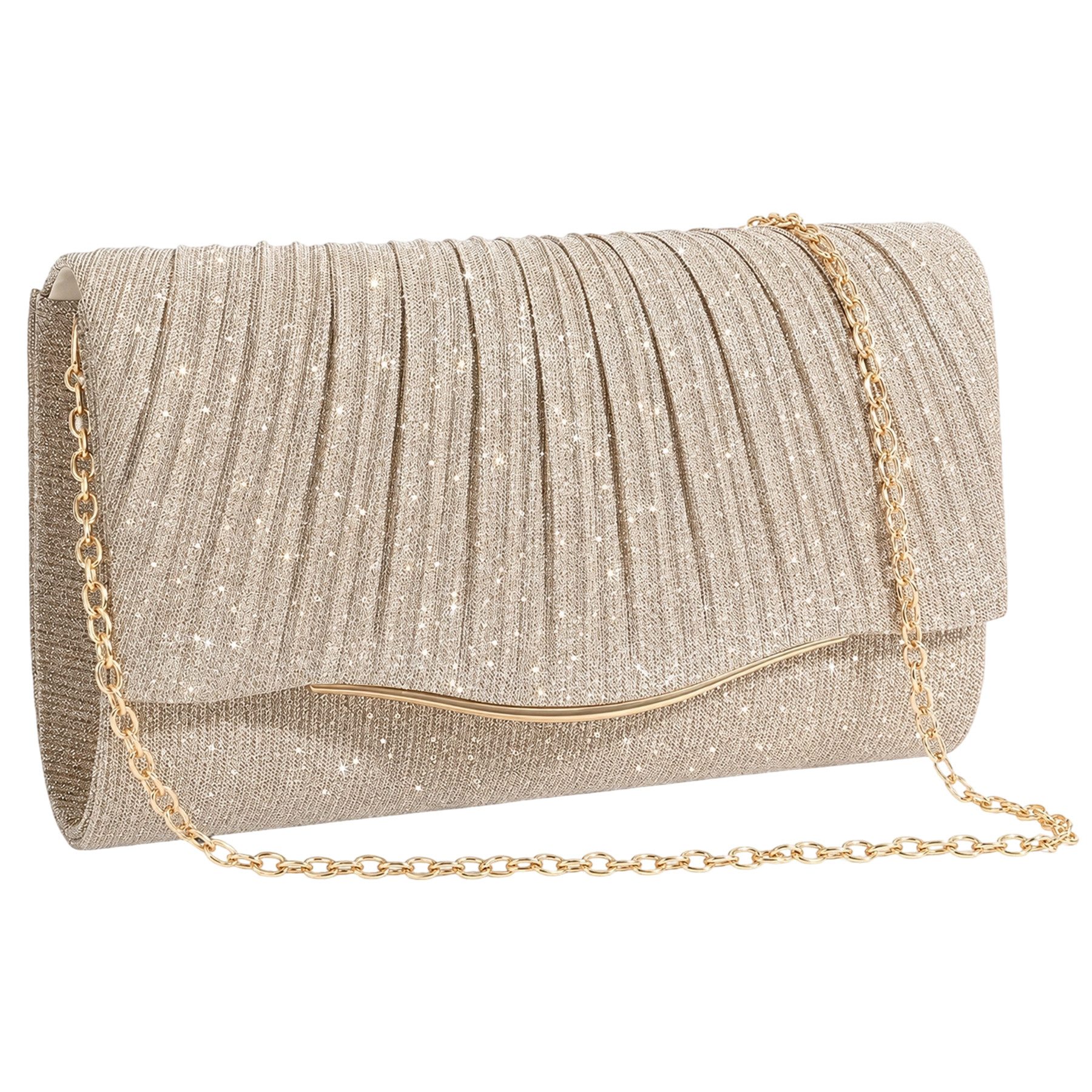 Keyura Abendtasche Damen Clutch Abendtasche Elegant mit Abnehmbarer Kette (Umschlagtasche Handtasche, für Hochzeit, Party, Ball, Braut, Cocktail), Festliche Umhängetasche