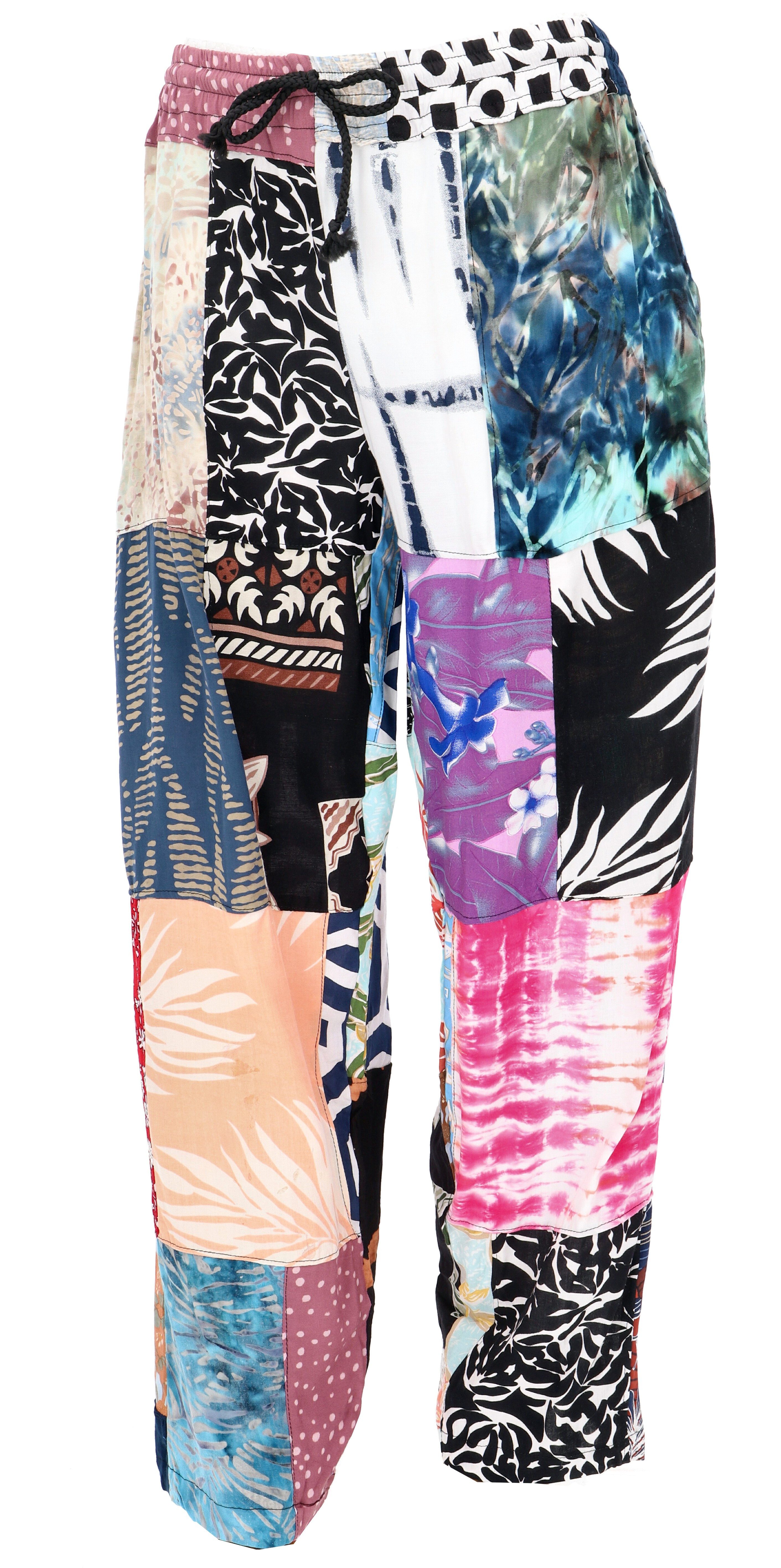 Guru-Shop Relaxhose Unikat upcycling Patchwork Hose Bali, Unisex.. Ethno Style, alternative Bekleidung