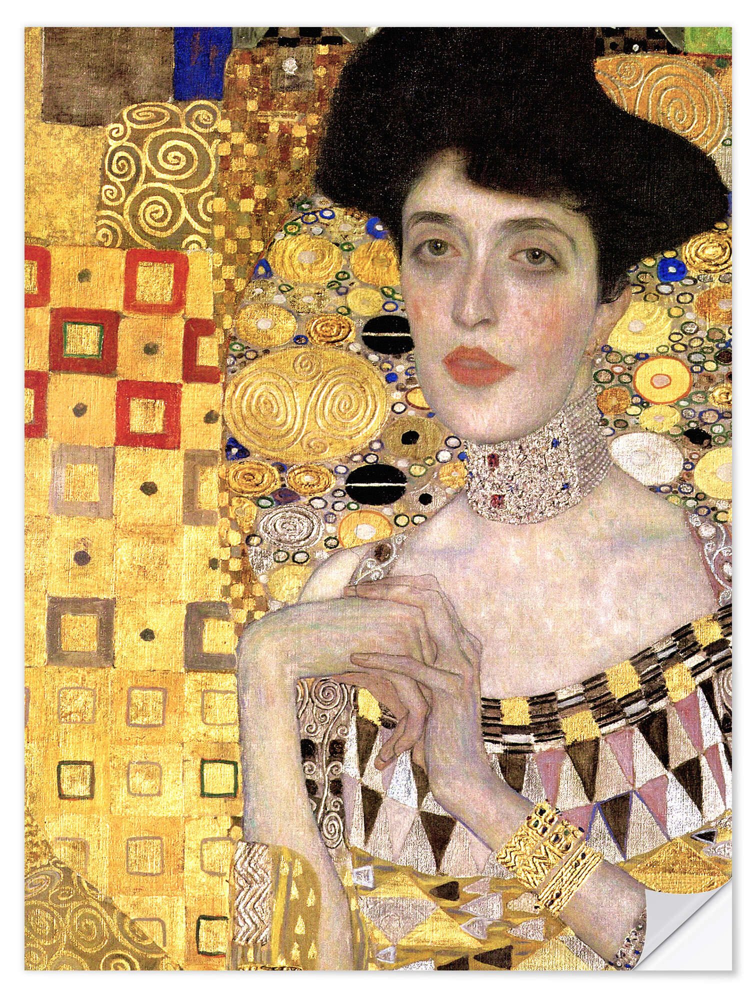 Posterlounge Wandbild Adele Bloch-Bauer (Detail) I, Gustav Klimt, erhältlich als Poster, Leinwandbild, Wandsticker oder Acrylglasbild