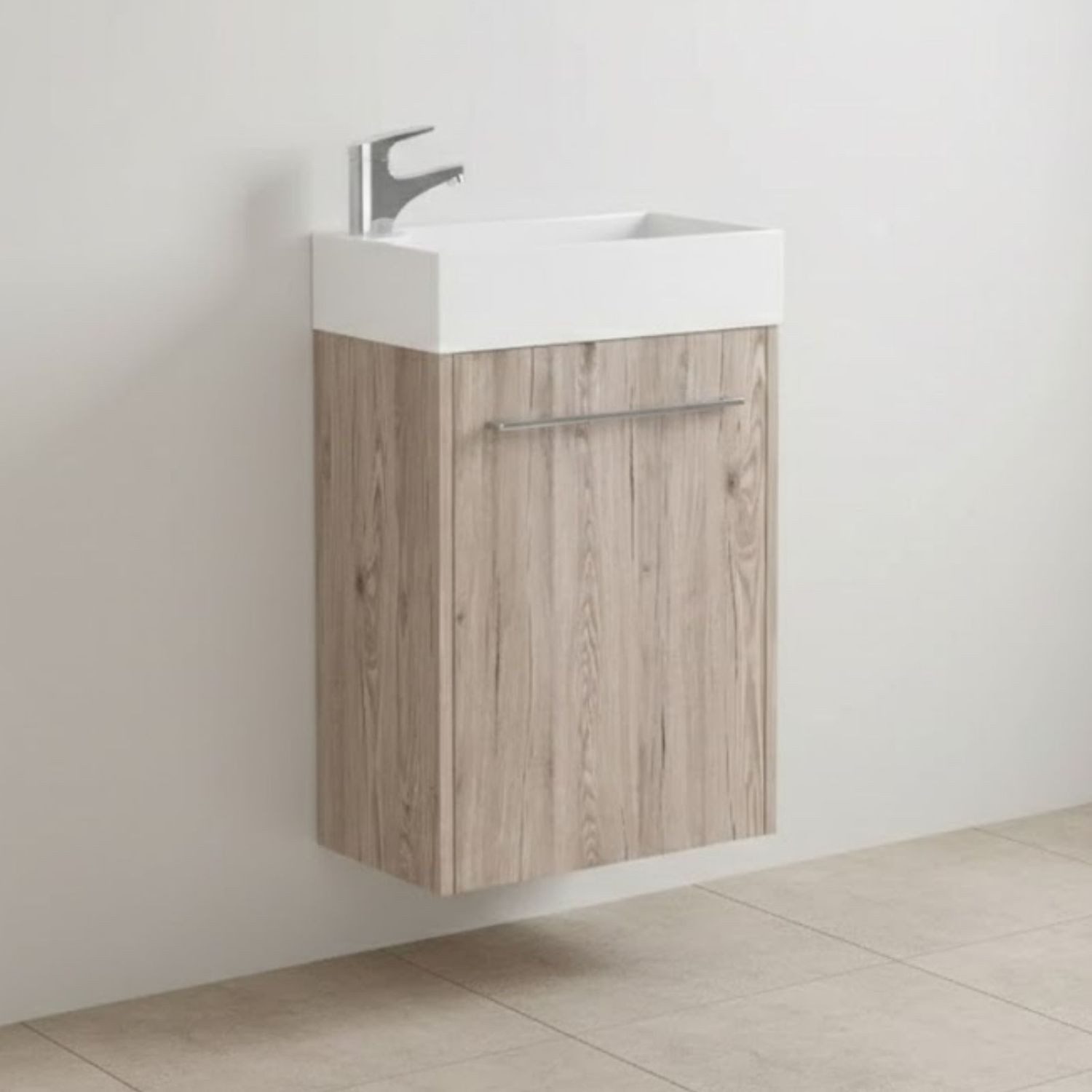 Astor Badmöbel-Set Waschtisch Caddy 46 cm – Waschbecken mit Unterschrank, melaminbeschichtet – einfach zu reinigen