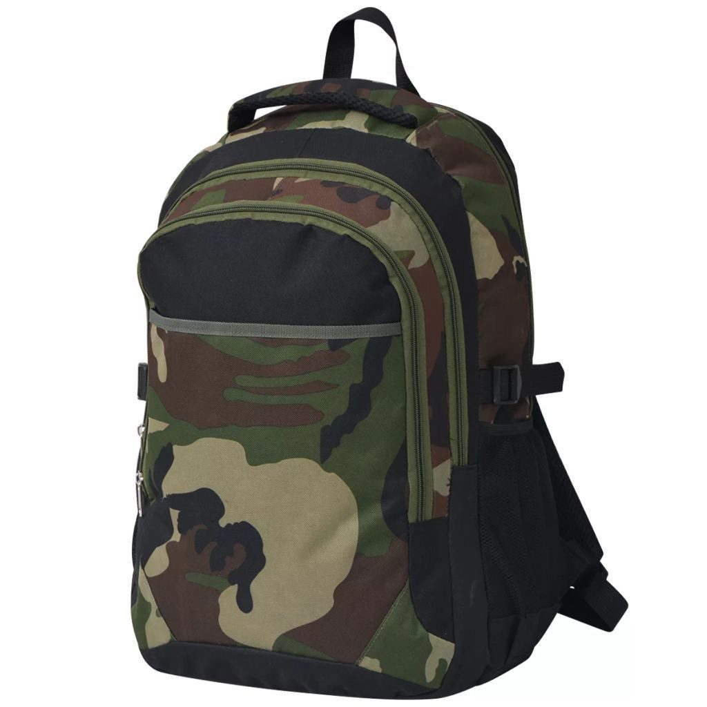 Rucksack Kinder Rucksack 40 L Schwarz und Tarnfarbe