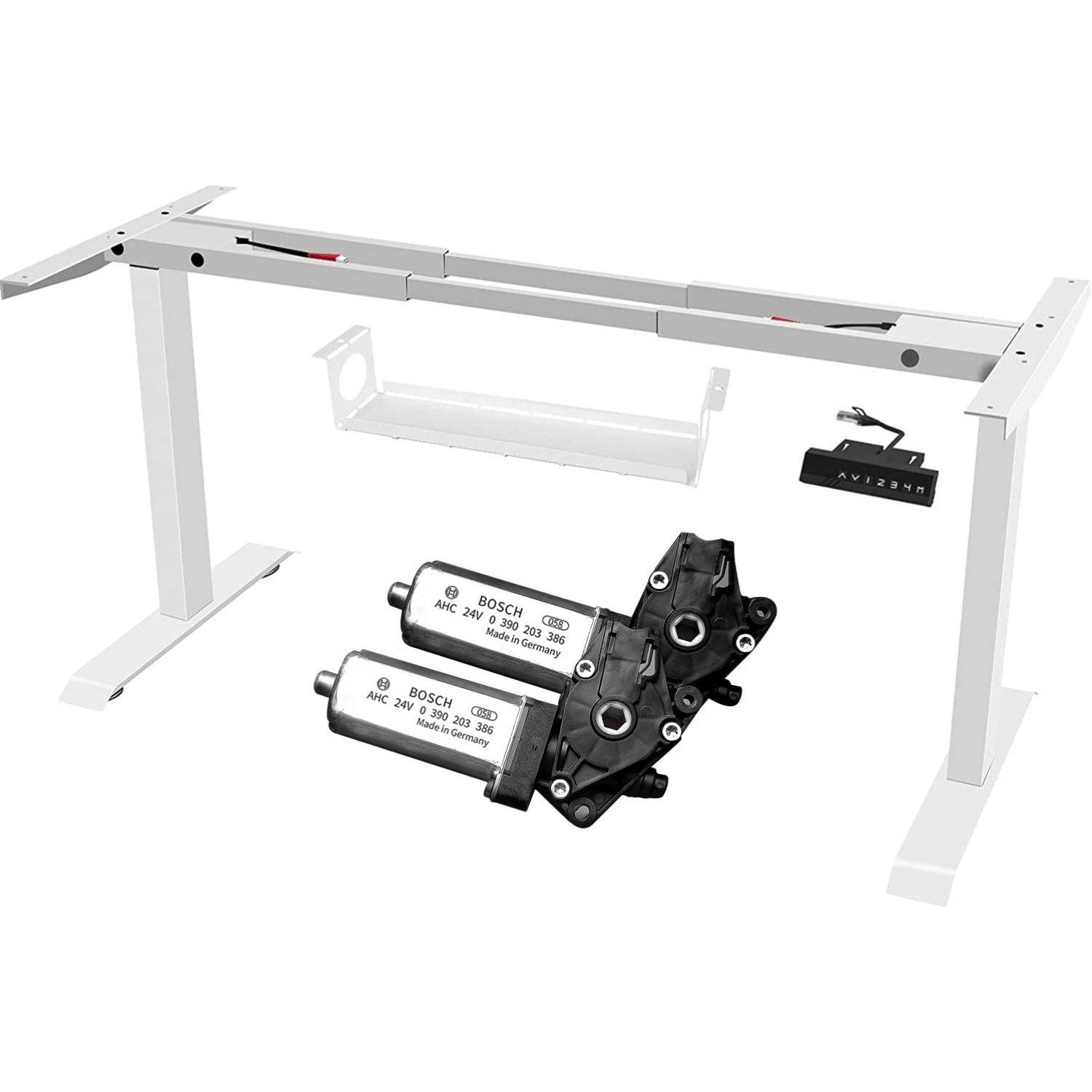 Fanztool Schreibtisch Höhenverstellbarer Schreibtisch-Gestell weiß