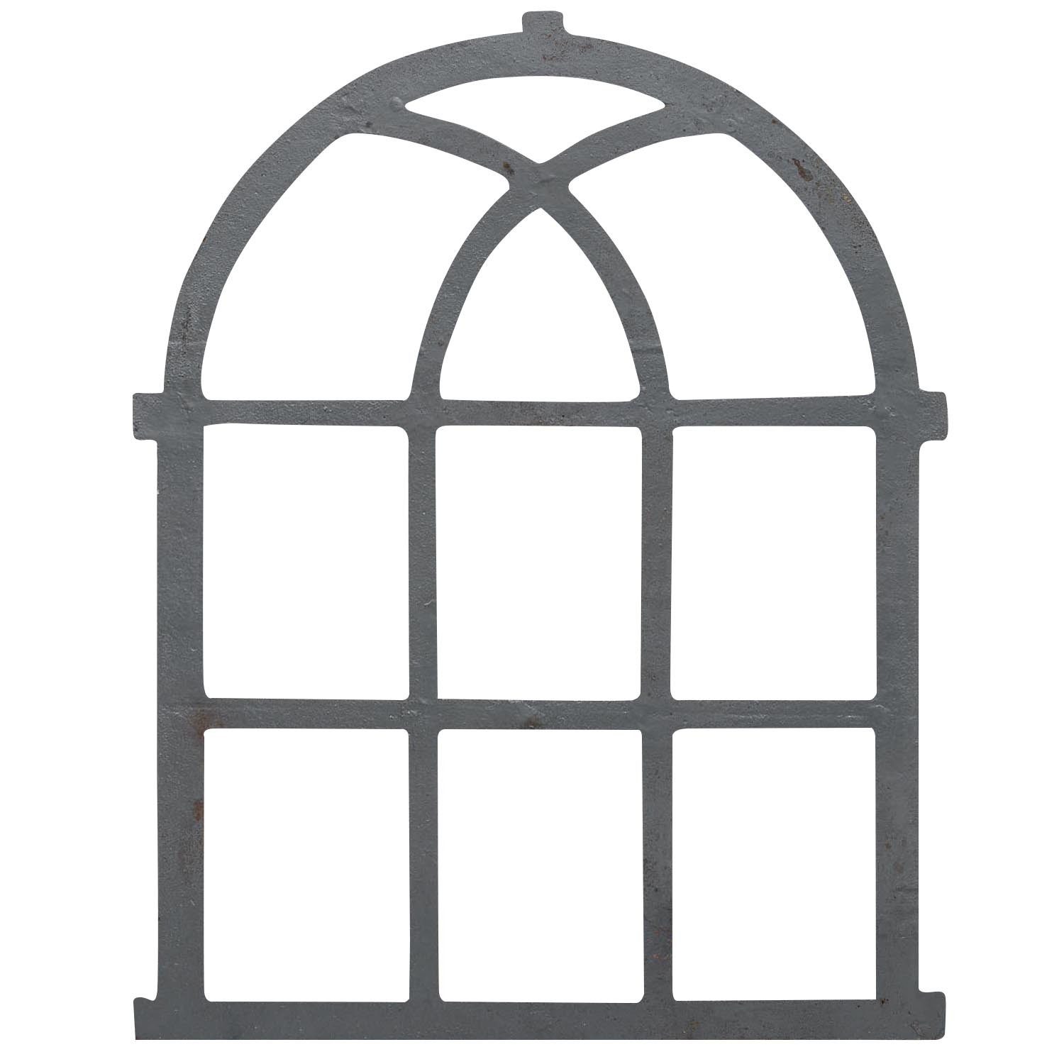 Dekoobjekt Fenster grau Stallfenster Eisenfenster Scheunenfenster Eisen 72cm Anti