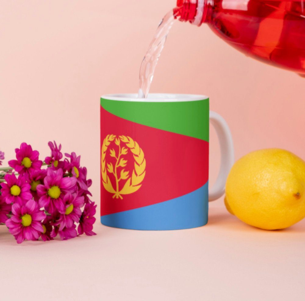 Büro Flagge Pot National Eritrea Kaffee Tasse Tasse Becher Tinisu Cup Kaffeetasse