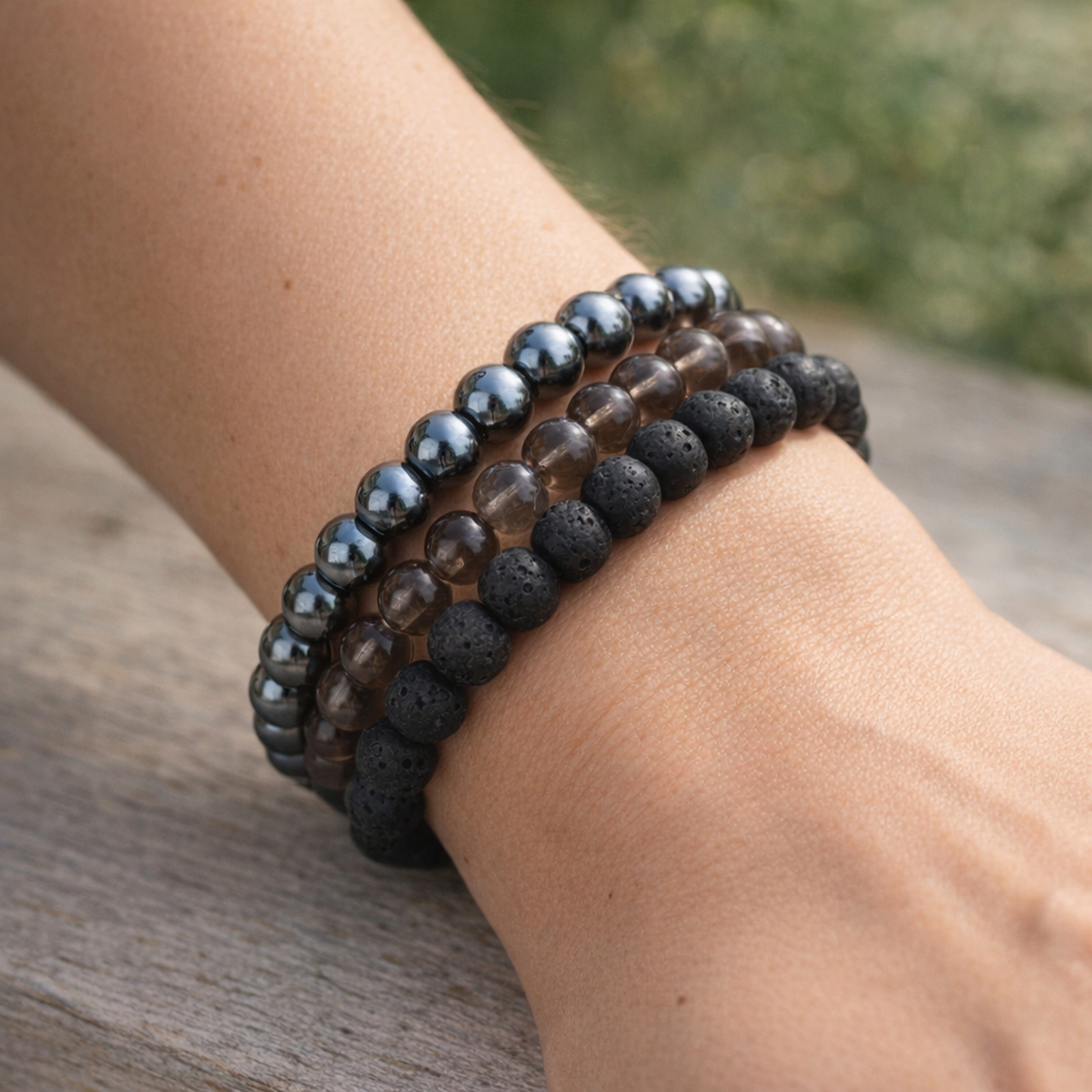 Lebensquelle Plus Armband Lava Kugelarmband, 8 mm – Bild 3 von 4