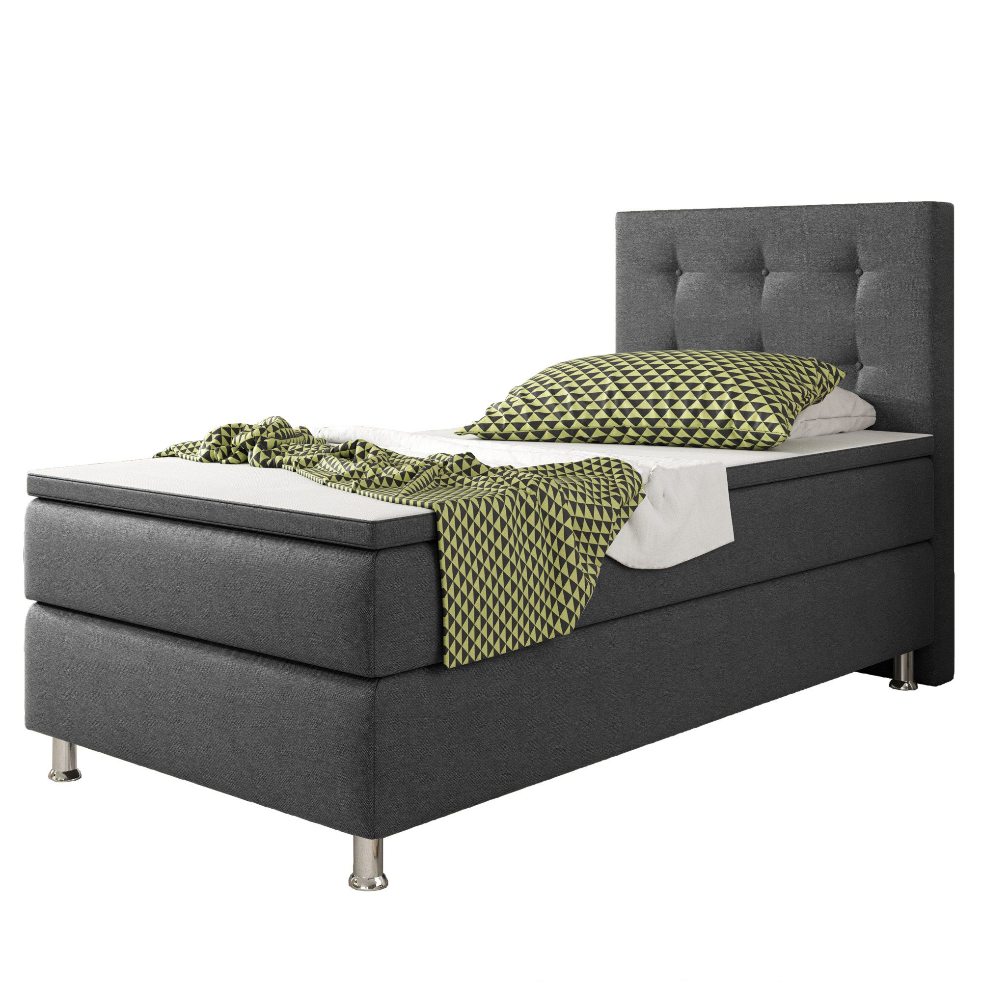 inter Boxspringbett Köln 90x200cm mit inkl. Topper und Matratzen (Bett, Kom günstig online kaufen