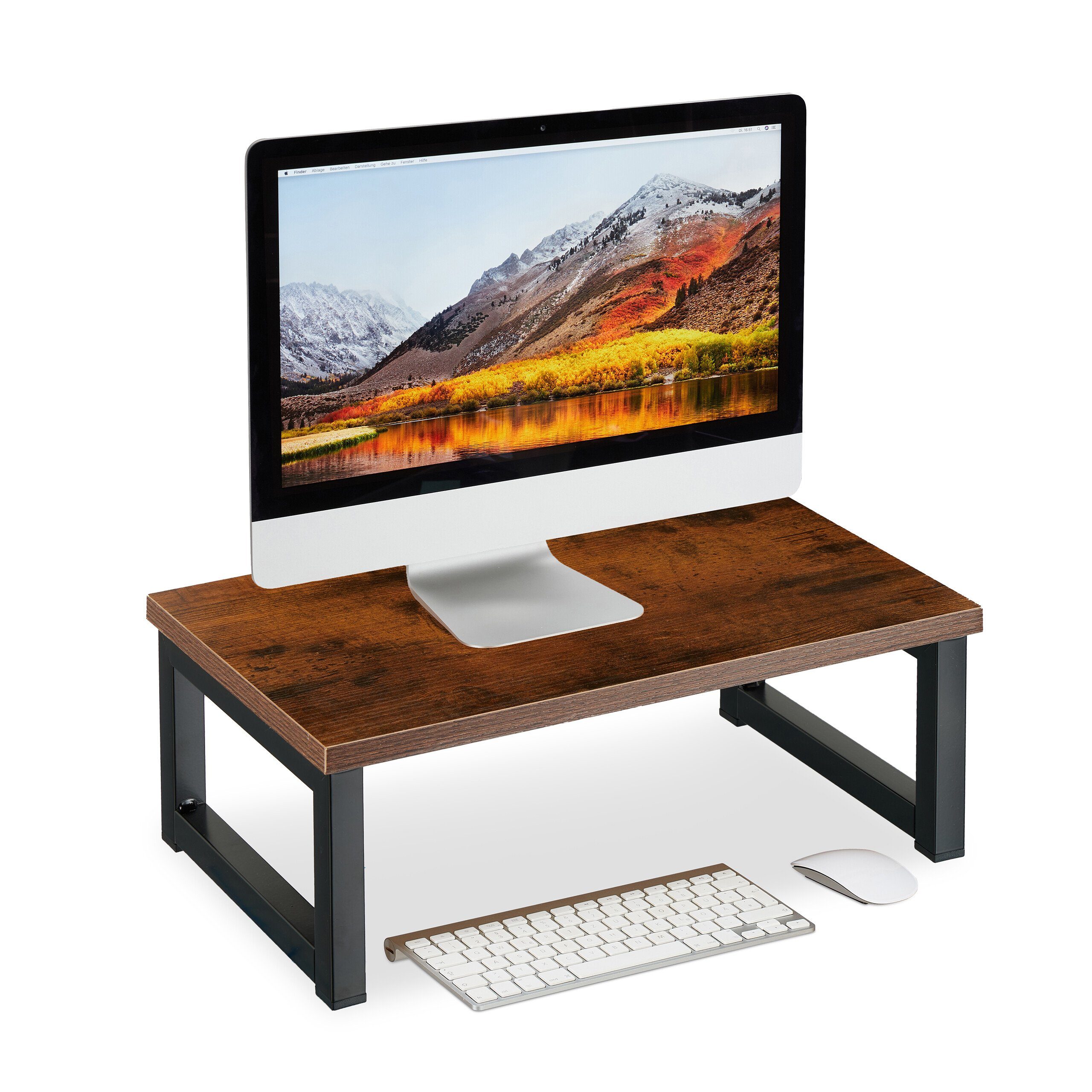 relaxdays Monitorständer im Industrial-Design, (1-tlg., L)