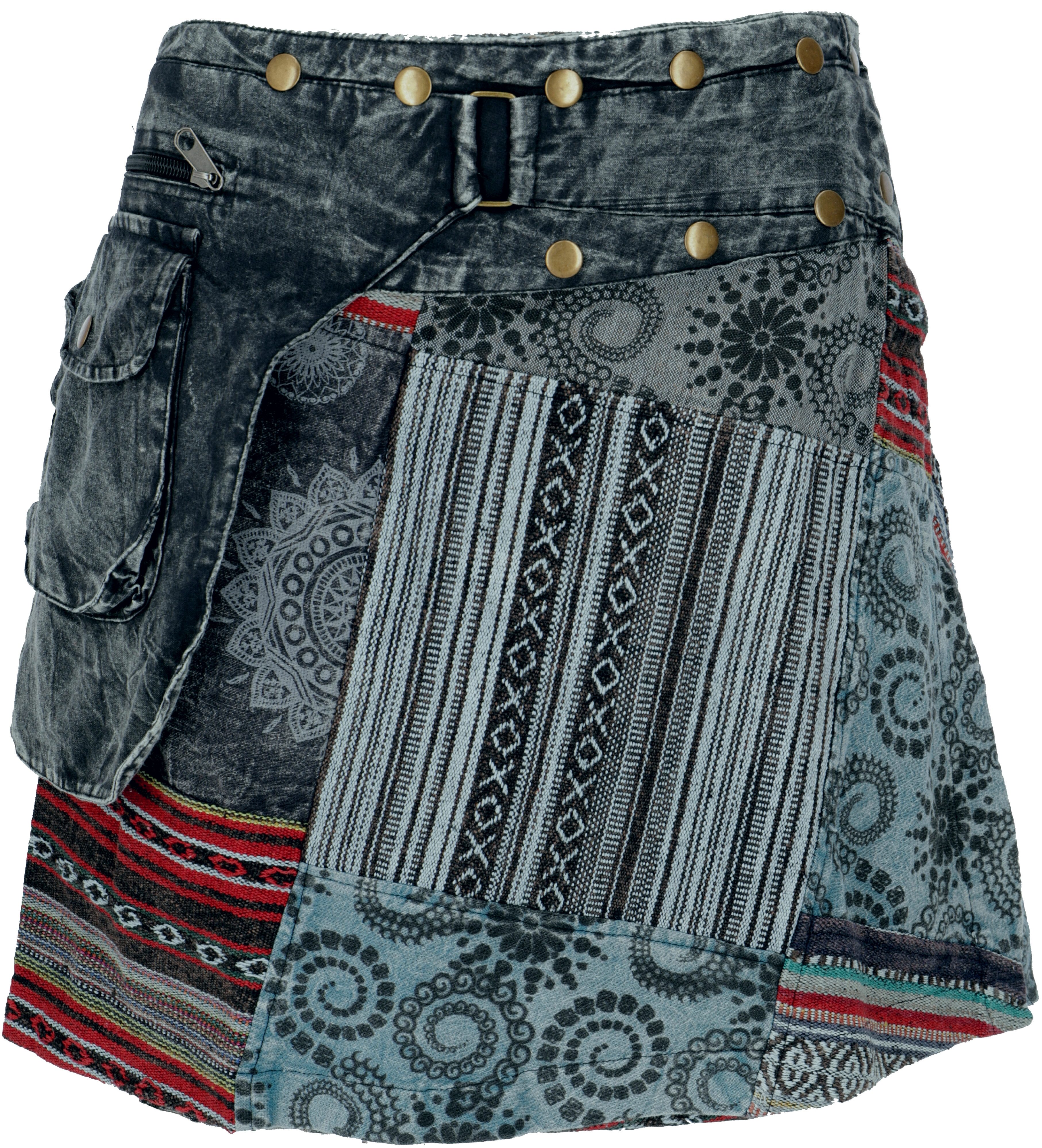 Guru-Shop Minirock Wickelrock, kurzer Rock, Cacheur, günstig online kaufen