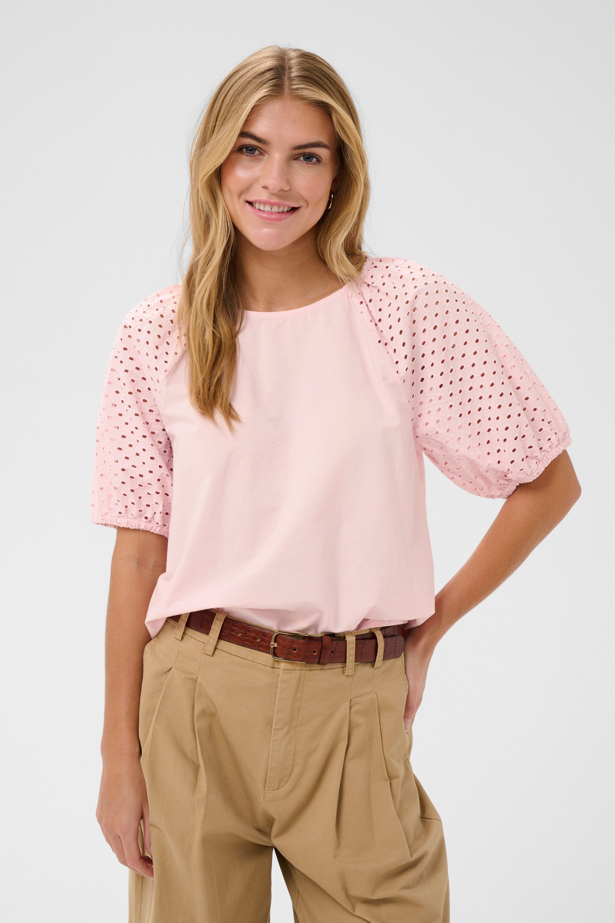 Saint Tropez Kurzarmbluse Kurzarm-Bluse PalaSZ