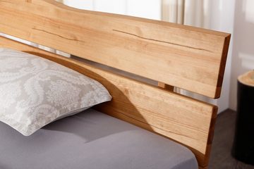 Main Möbel Massivholzbett Balkenbett mit Bettkästen 'Melissa' 160x200cm Kiefer massiv eichefarbi