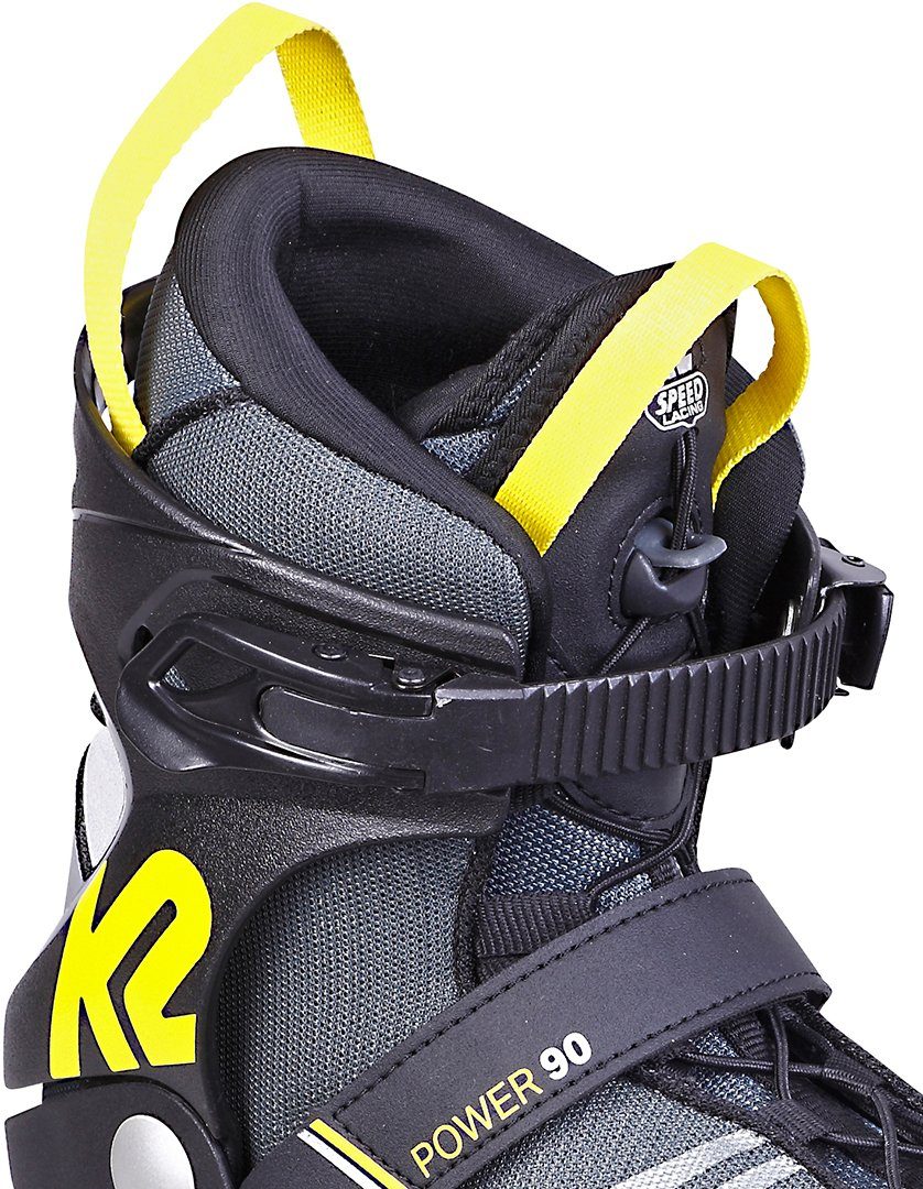 II SPEEDLACE K2 POWER Skate K2 Inlineskates 90 black/yellow 2022 LTD Inline