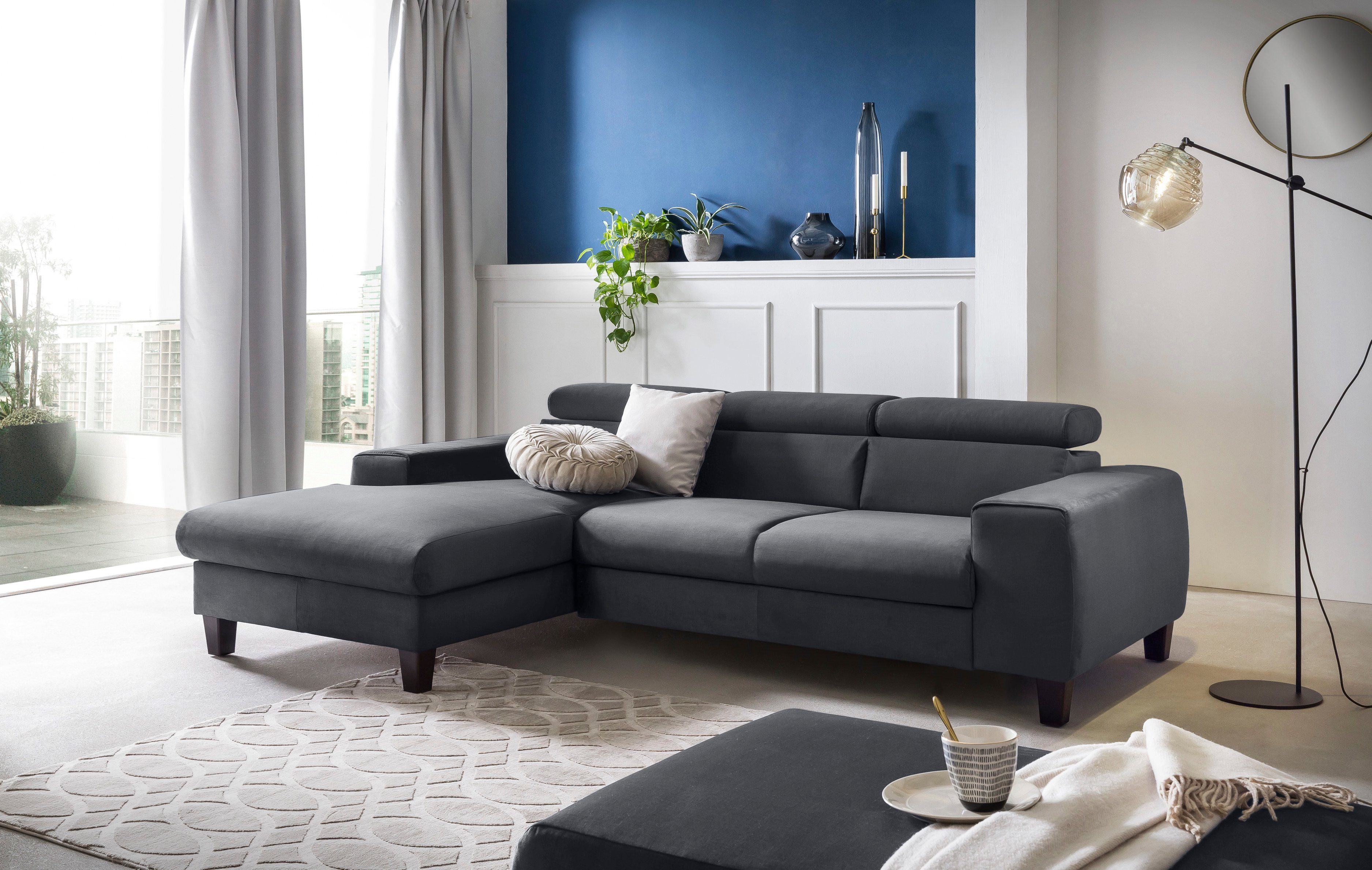 COTTA Ecksofa Morven L-Form mit Kopfteilverstellung, günstig online kaufen