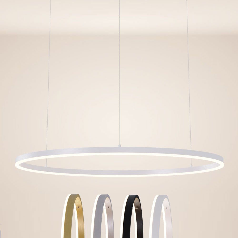 s.luce Pendelleuchte LED Hängelampe Schwarz, Warmweiß 100 Abhängung 5m Ring