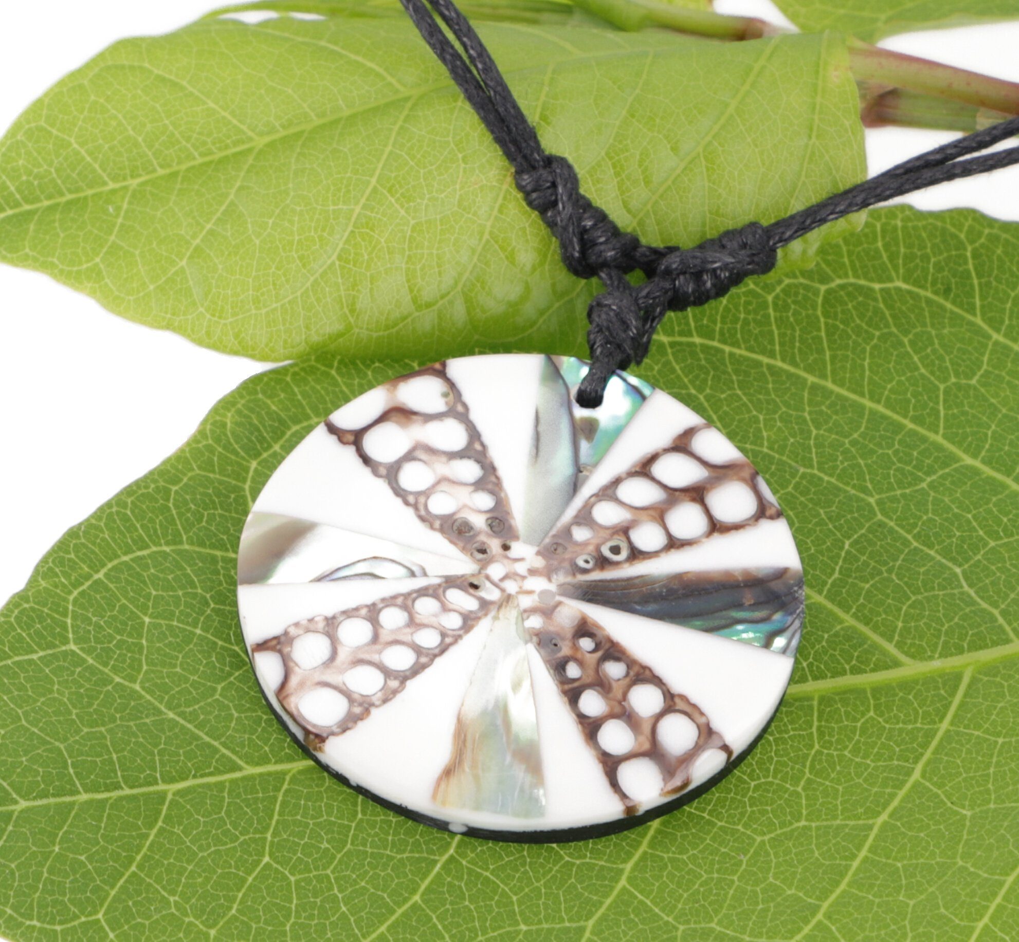 Guru-Shop Perlenkette Ethno Kette, Surferkette mit Muscheleinlage,.. günstig online kaufen