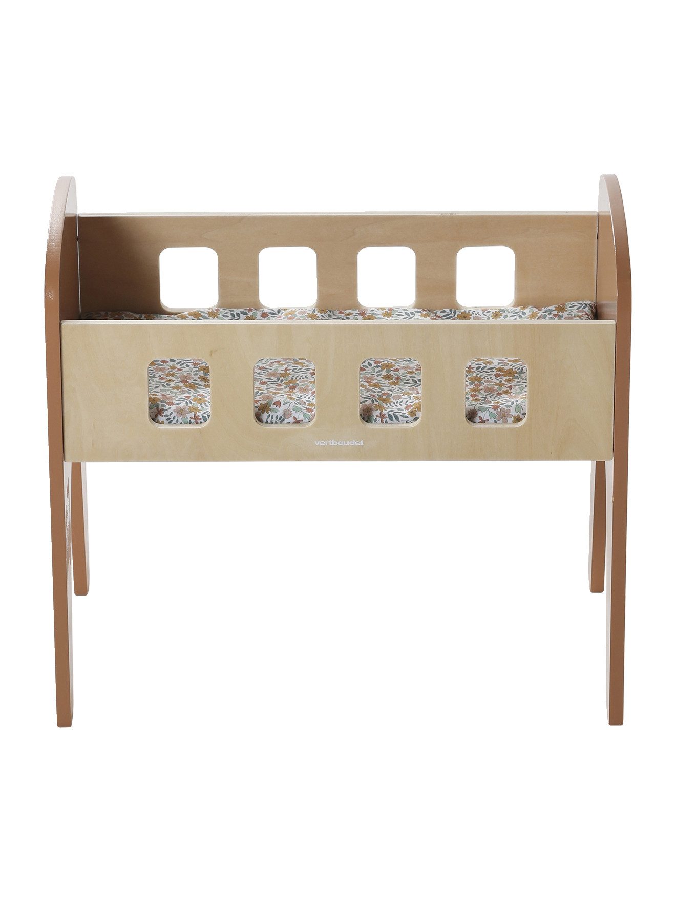 vertbaudet Puppen Accessoires-Set Puppenbett MINI RETRO Holz FSC®, Holz FSC®