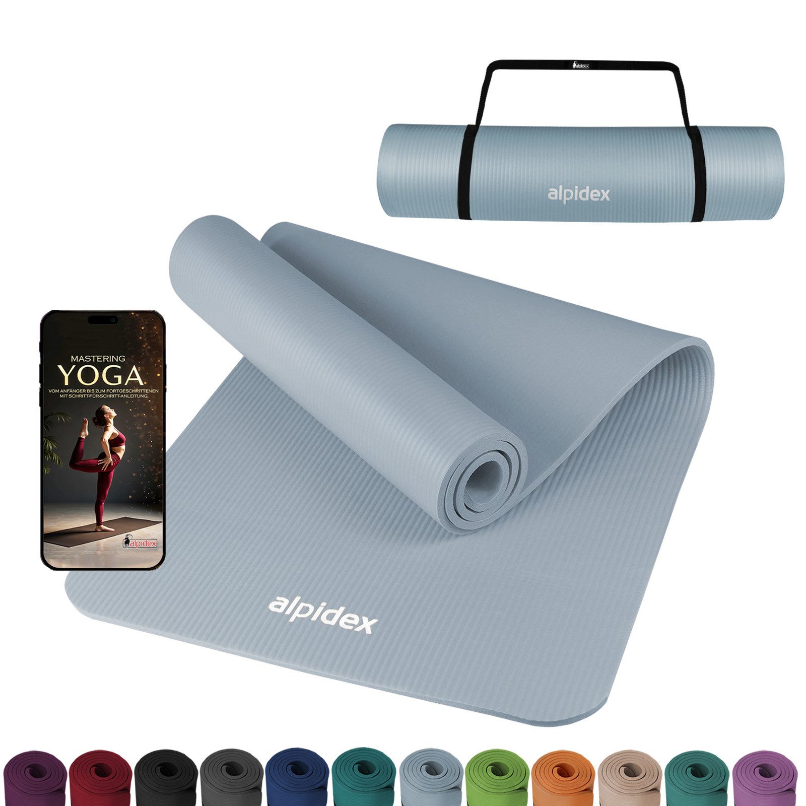 Yogamatte ALPIDEX Yogamatte 183 x 60 x 0.8 cm