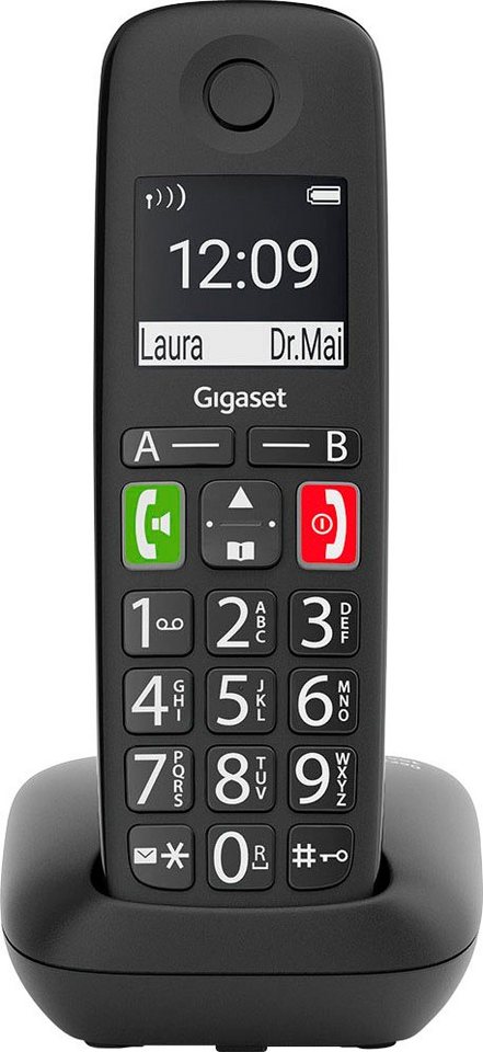 Gigaset E290 Schnurloses DECT-Telefon (Mobilteile: 1), Unterschiedliche  Akustik-Profile für die optimale Frequenz