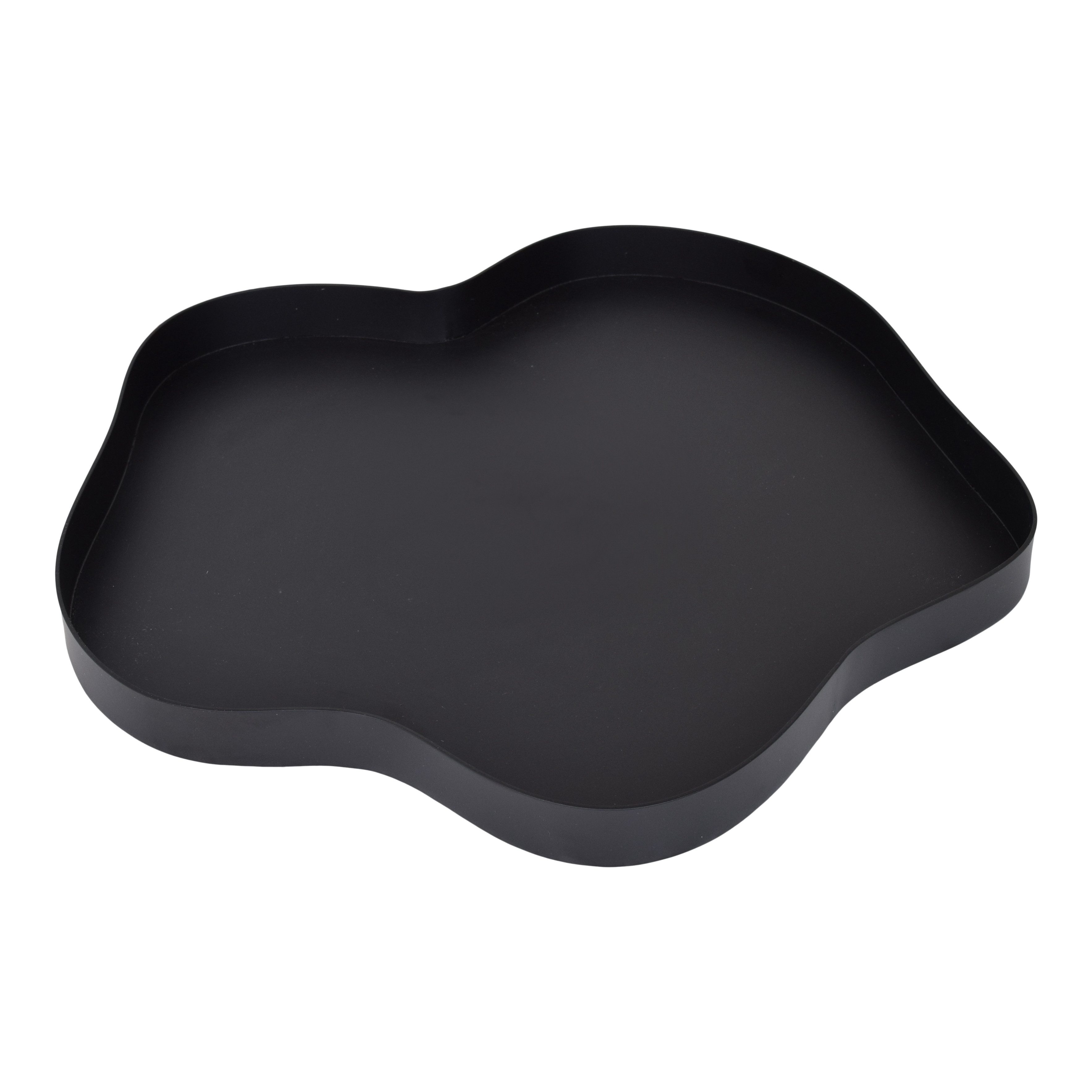 LOFT42 Dekotablett LOFT42 Serva Organisches Metalltablett – Schwarz – Ø40 cm