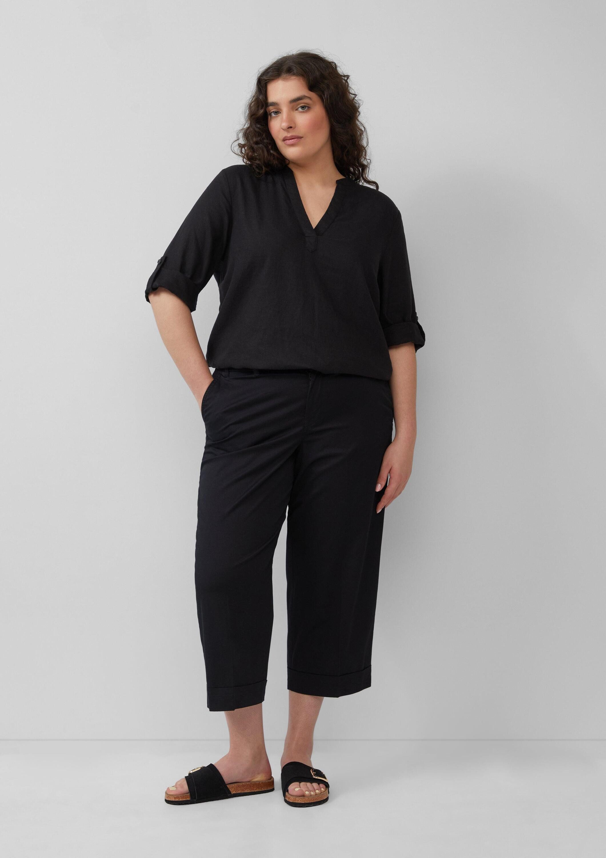 s.Oliver Culotte Hose High-Rise-Culotte aus Baumwollstretch mit Bügelfalten günstig online kaufen