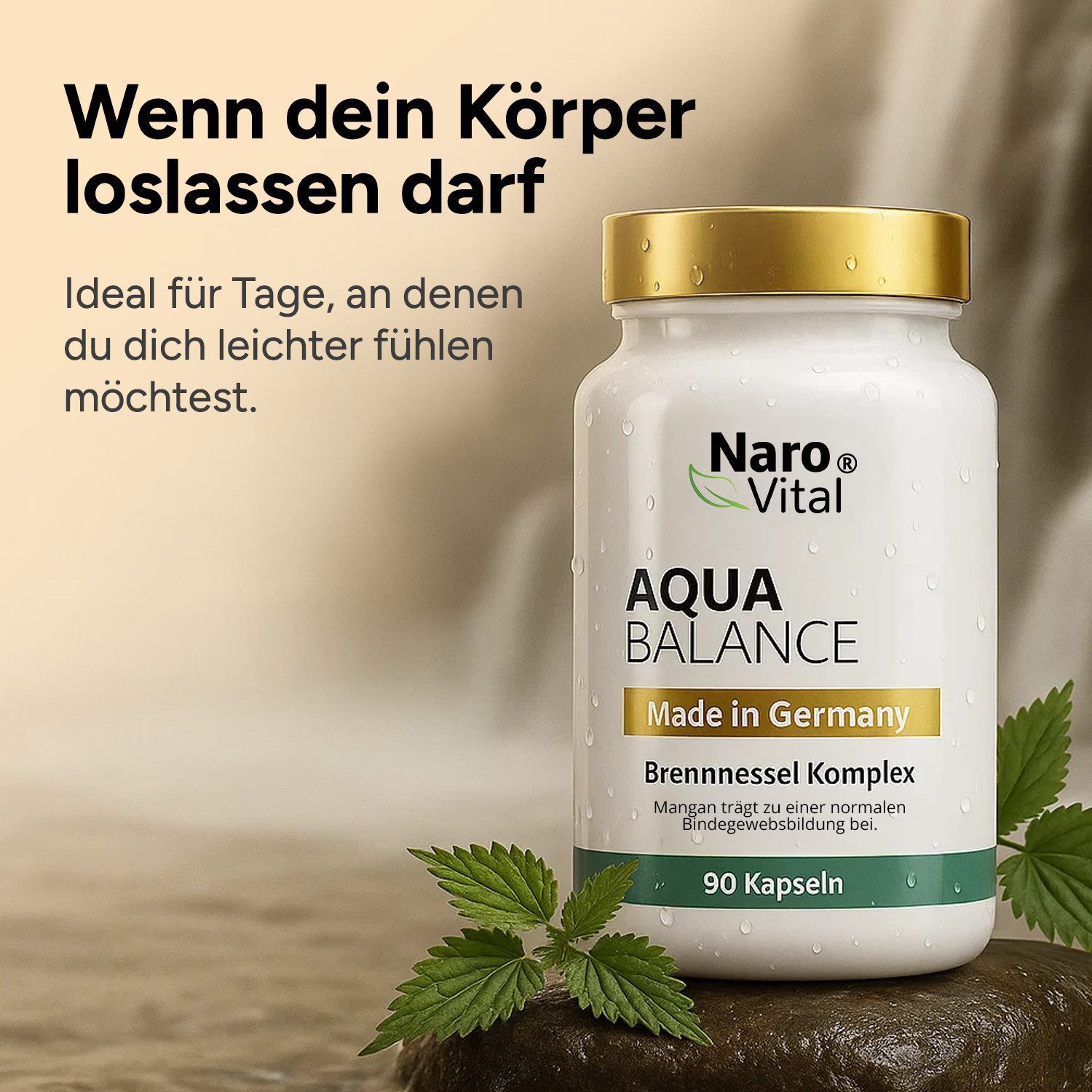 NaroVital Entwässerungstabletten - Brennesselkapseln 9-Fach Komplex - 90 Kapseln