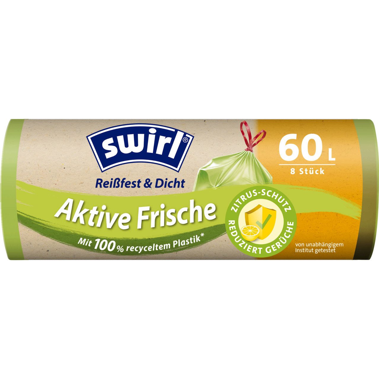 Swirl Müllbeutel Swirl® 60 l Aktive Frische Müllbeutel Reißfest &