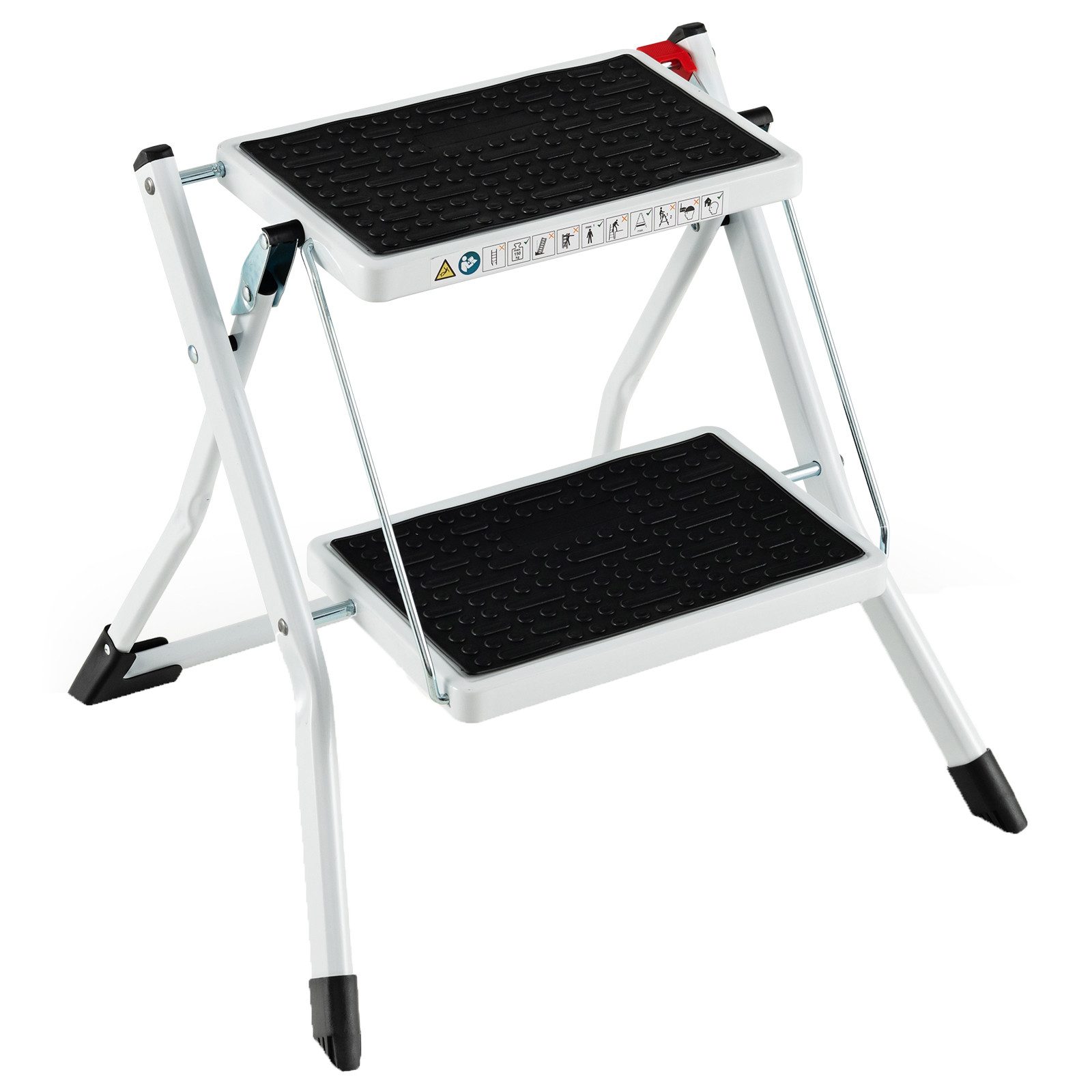 COSTWAY Klapptritt, 2 Stufen, 20cm breit, 150kg belastbar, klappbar