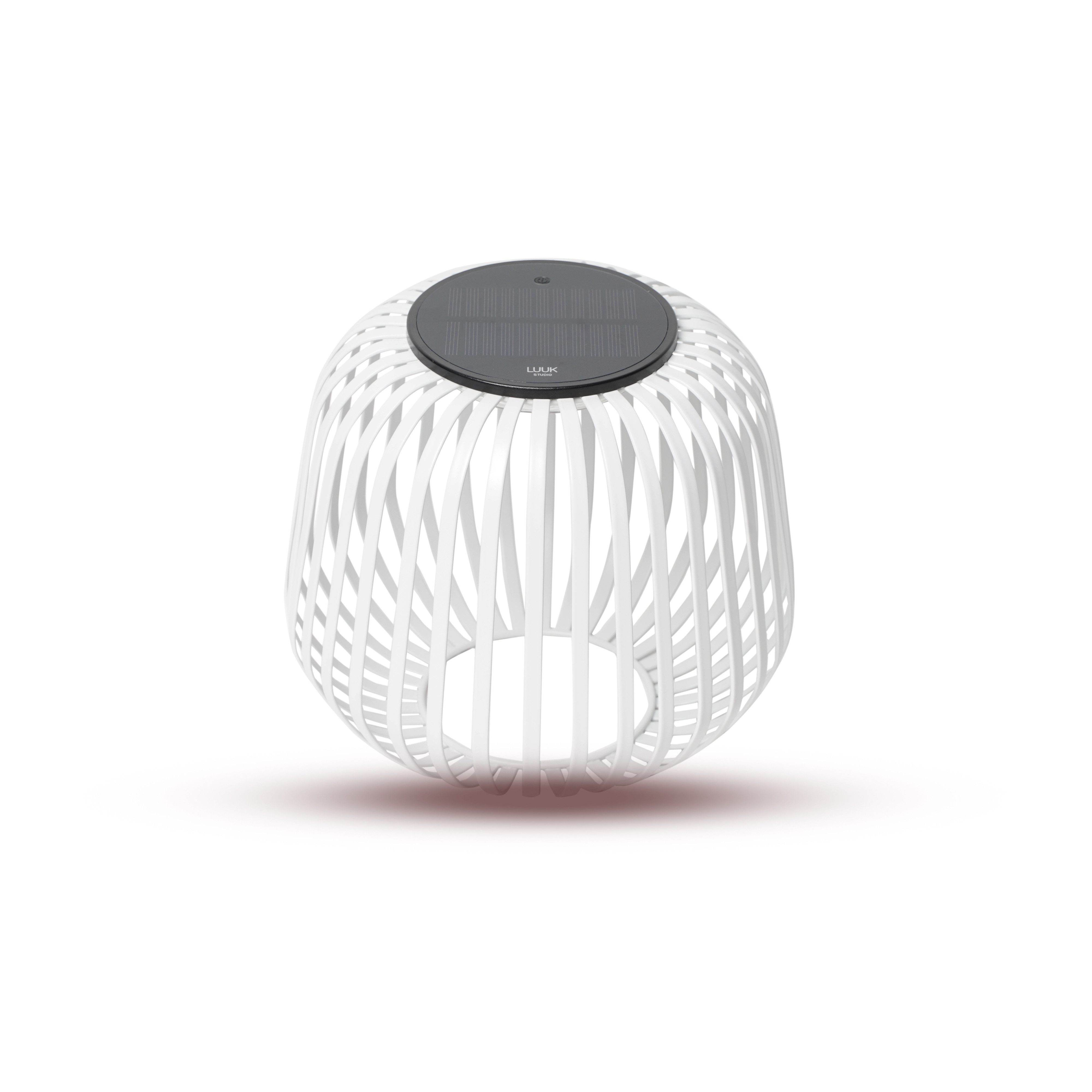 LUUK Studio LED Solarleuchte SOLIS, LED fest integriert, warmweißes Licht (2700 K), Tageslichtweiß, Kabellose LED Laterne mit herausnehmbaren Solarmodul