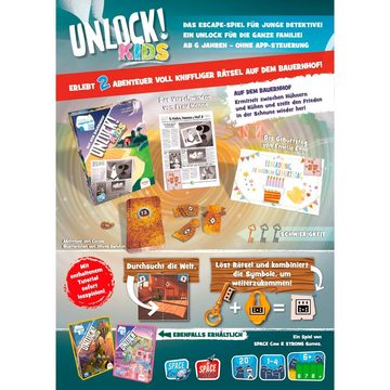 Asmodee Spiel, Unlock! Kids - Auf dem Bauernhof