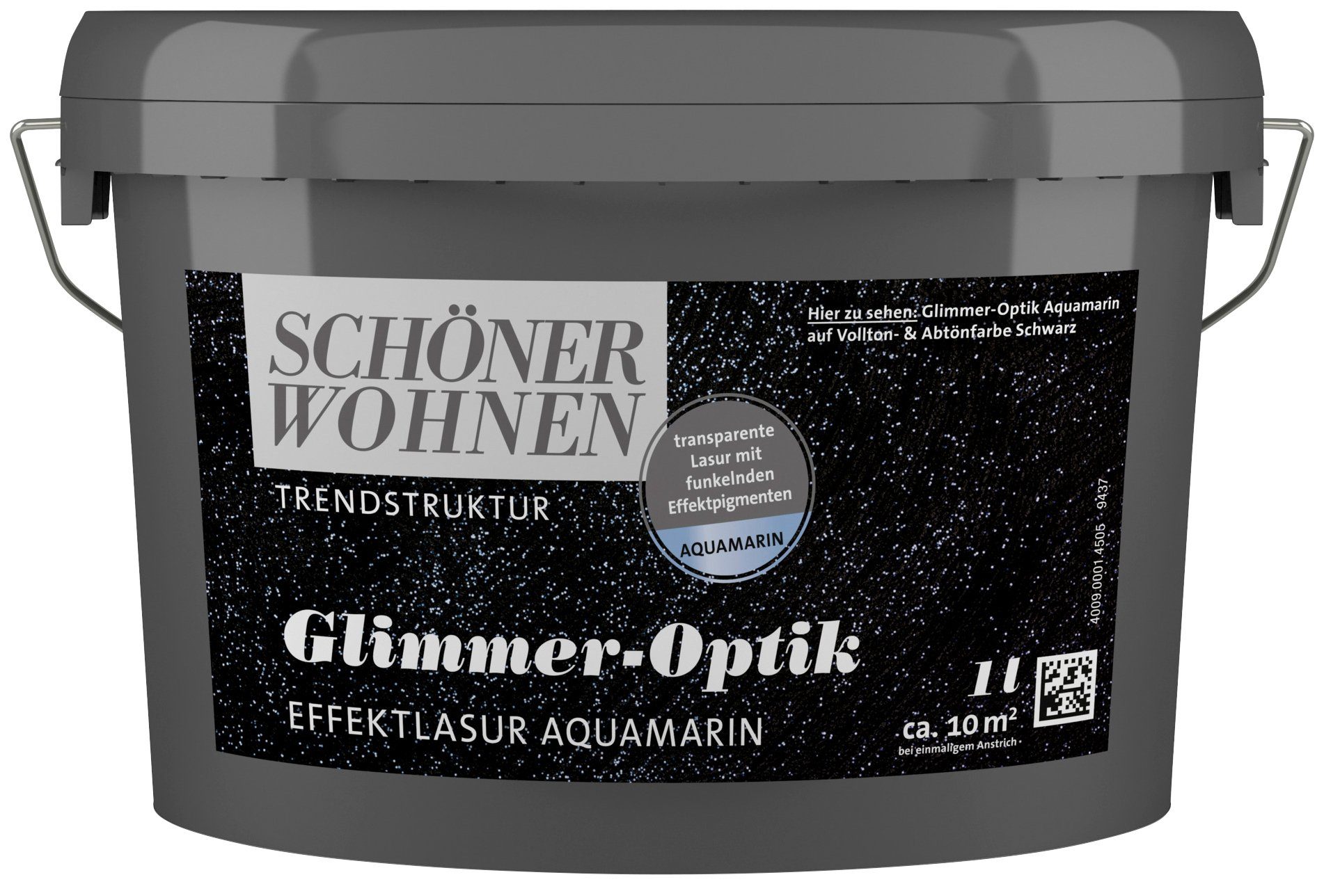 SCHÖNER WOHNEN FARBE Wohnraumlasur TRENDSTRUKTUR Glimmer-Optik Effektlasur,  1 Liter, Lasur mit metallischen Effektpigmenten