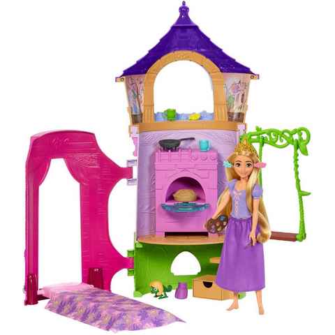 Mattel® Spielwelt Disney Prinzessin, Rapunzels Turm Spielset, inklusive Puppe, Chamäleon & Accessoires