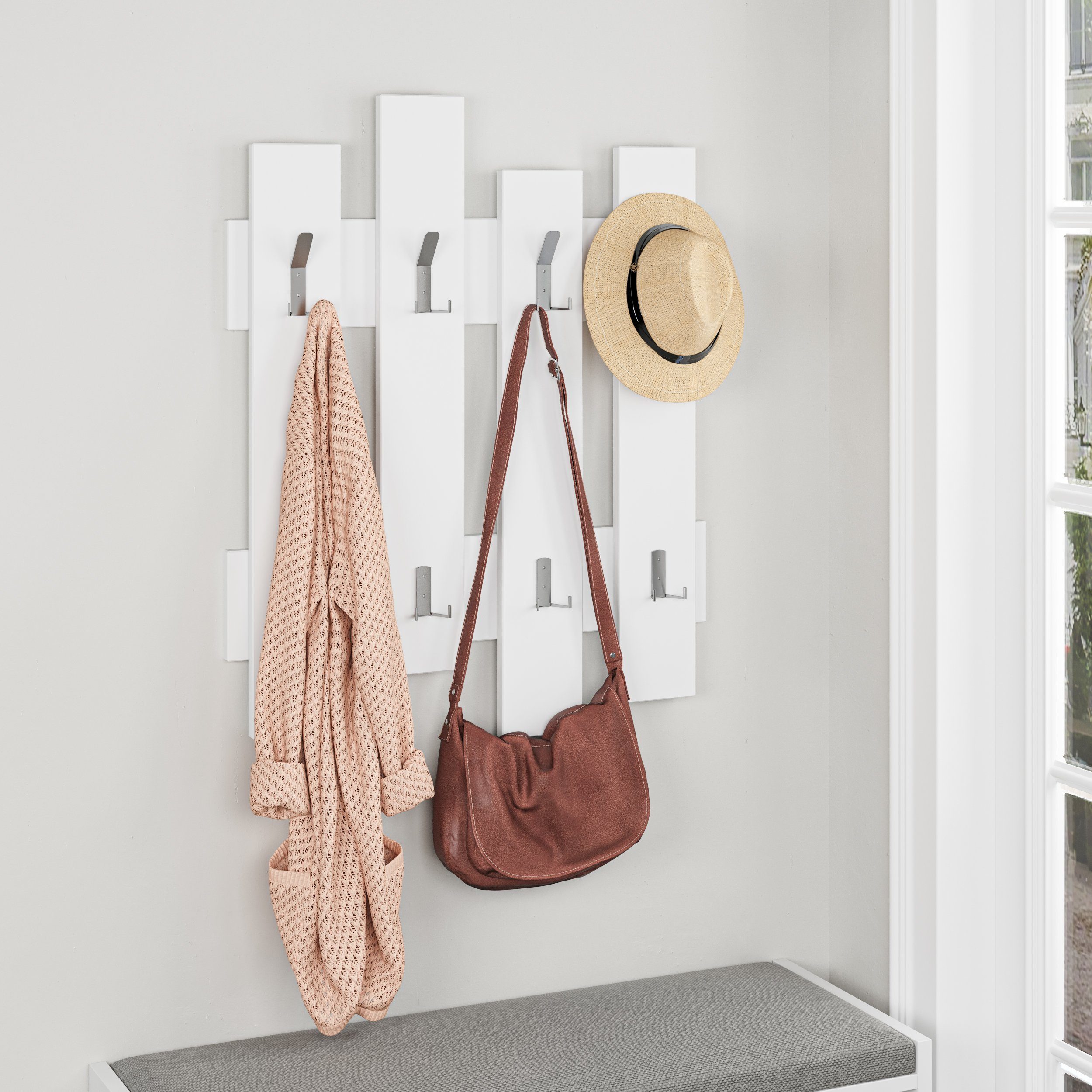Decortie Wandgarderobe Wave, Aufhänger/ Hänger, 69 x 4 x 81 cm