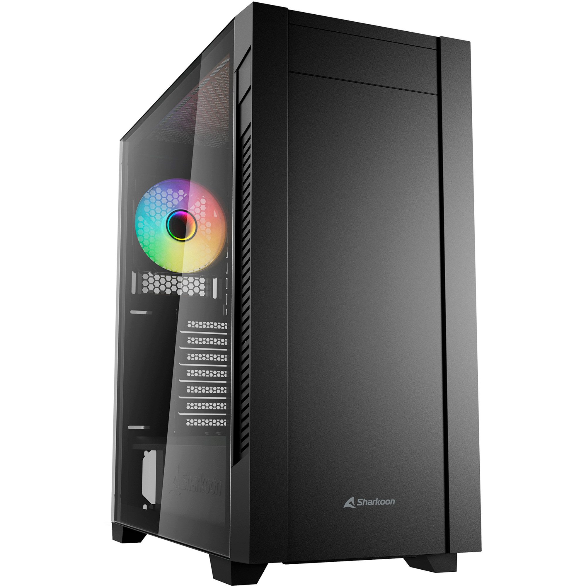 Sharkoon PC-Gehäuse Sharkoon S25-W2 ARGB, Tower-Gehäuse, (Tempered