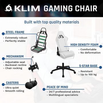 KLIM Gaming-Stuhl 1st Gaming Stuhl, Ergonomischer Sitzmöglichkeit, Hochwertige Qualität, Stylischer Stuhl fürs Gaming