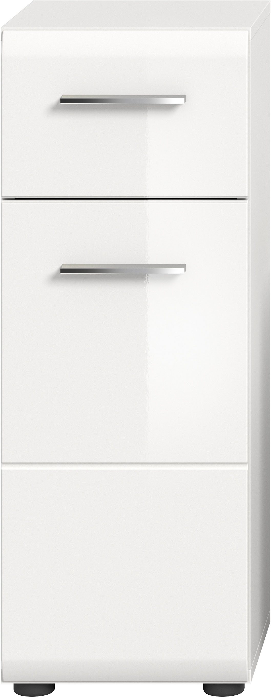 welltime Unterschrank FLORENZ, TOPSELLER!, Höhe 80 cm, 1 Tür, 1 Schubkasten (1-St., TOPSELLER) Türanschlag wechselbar, hochwertige MDF Front, Badschrank, Bad