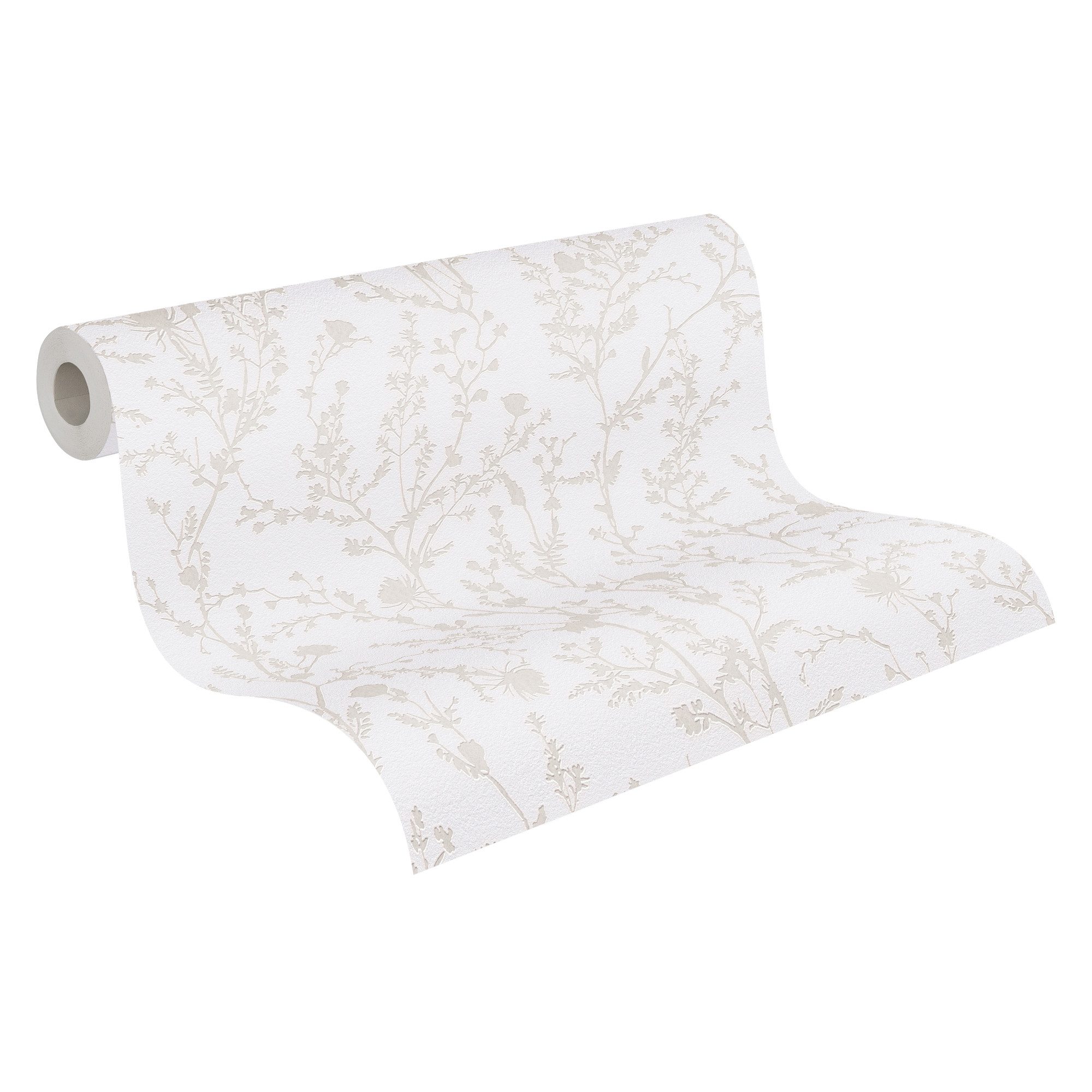 Bricoflor Wildblumen Tapete mit Perlmutt Effekt Moderne Landhaus Blumentape günstig online kaufen