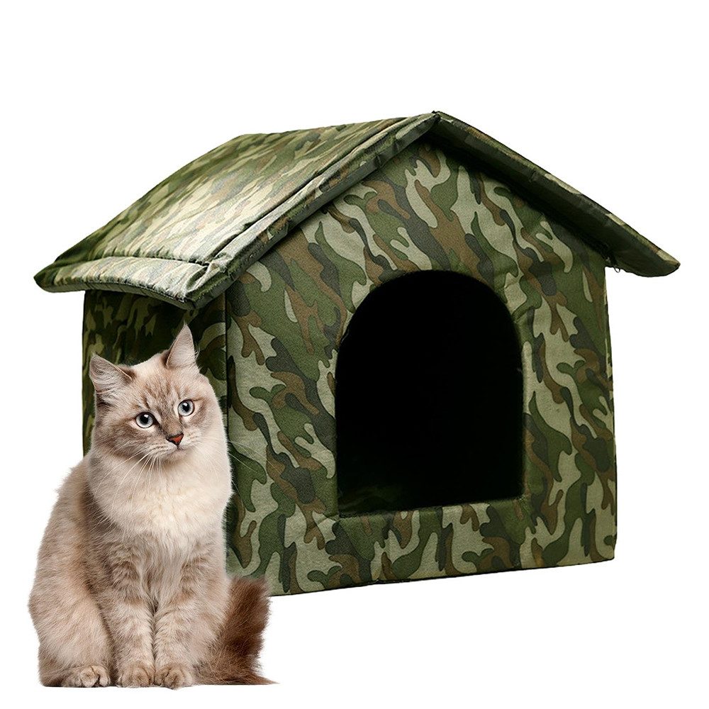 Ledander Tierhaus Outdoor-Katzenhäuser, wetterfest, warm und isoliert,Haustierhaus, Schutz für streunende Katzen,einfach aufzubauen,Befestigungsband von Ledander