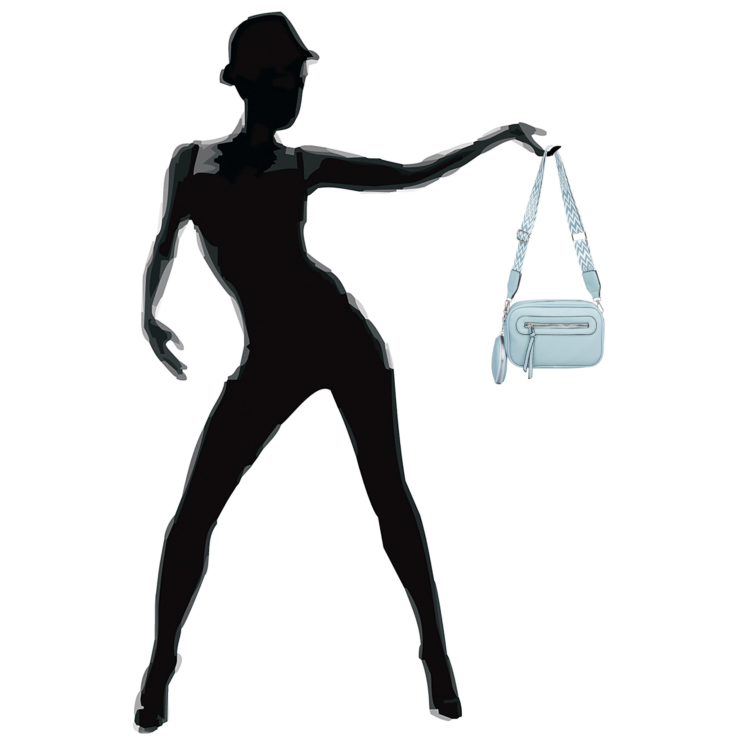 Caspar Gürteltasche TS1077 Damen Crossbody Bag Umhängetasche
