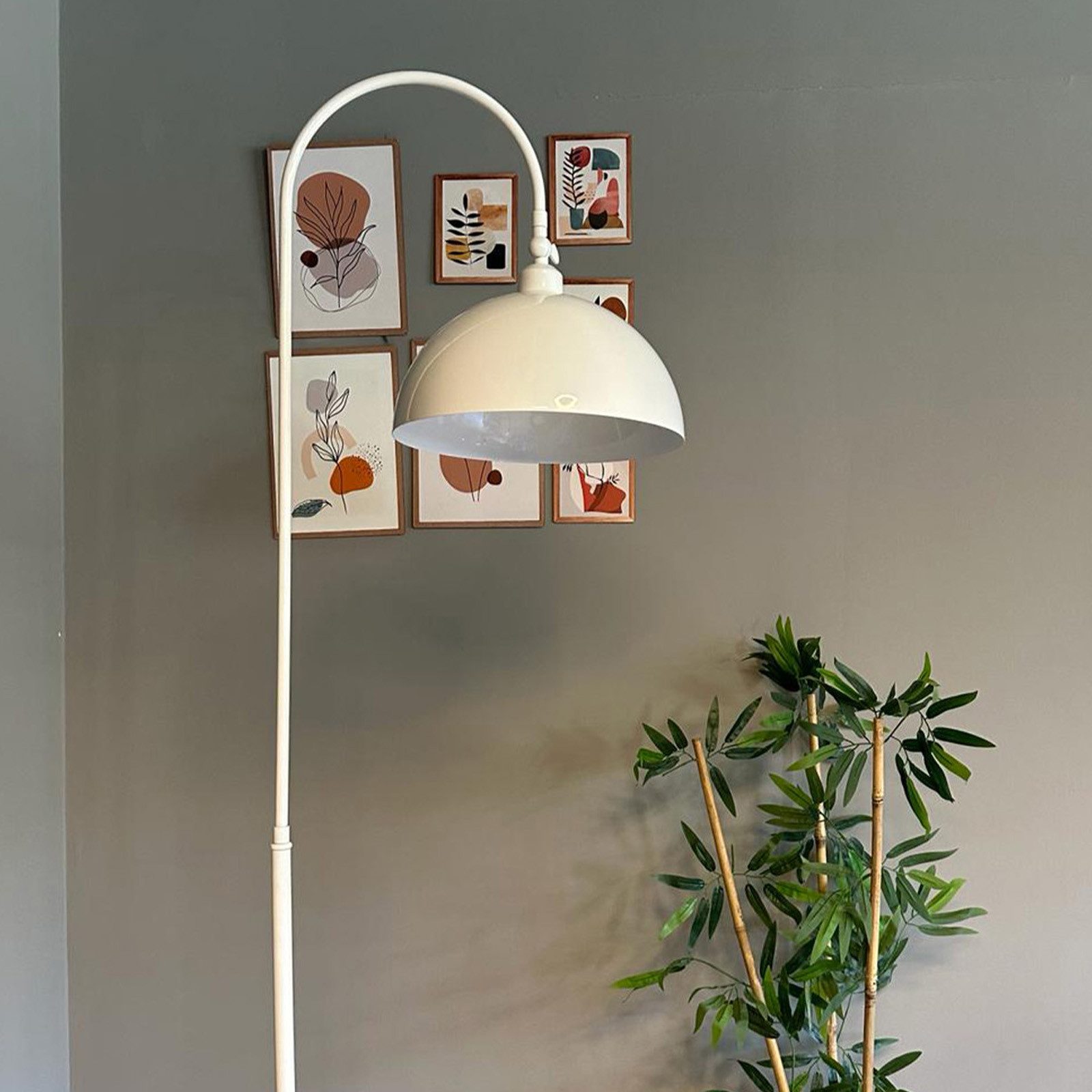 Bamyum Stehlampe Moderne Metall Stehlampe mit Dimmer, ohne Leuchtmittel, verstellbarer Lampenschirm