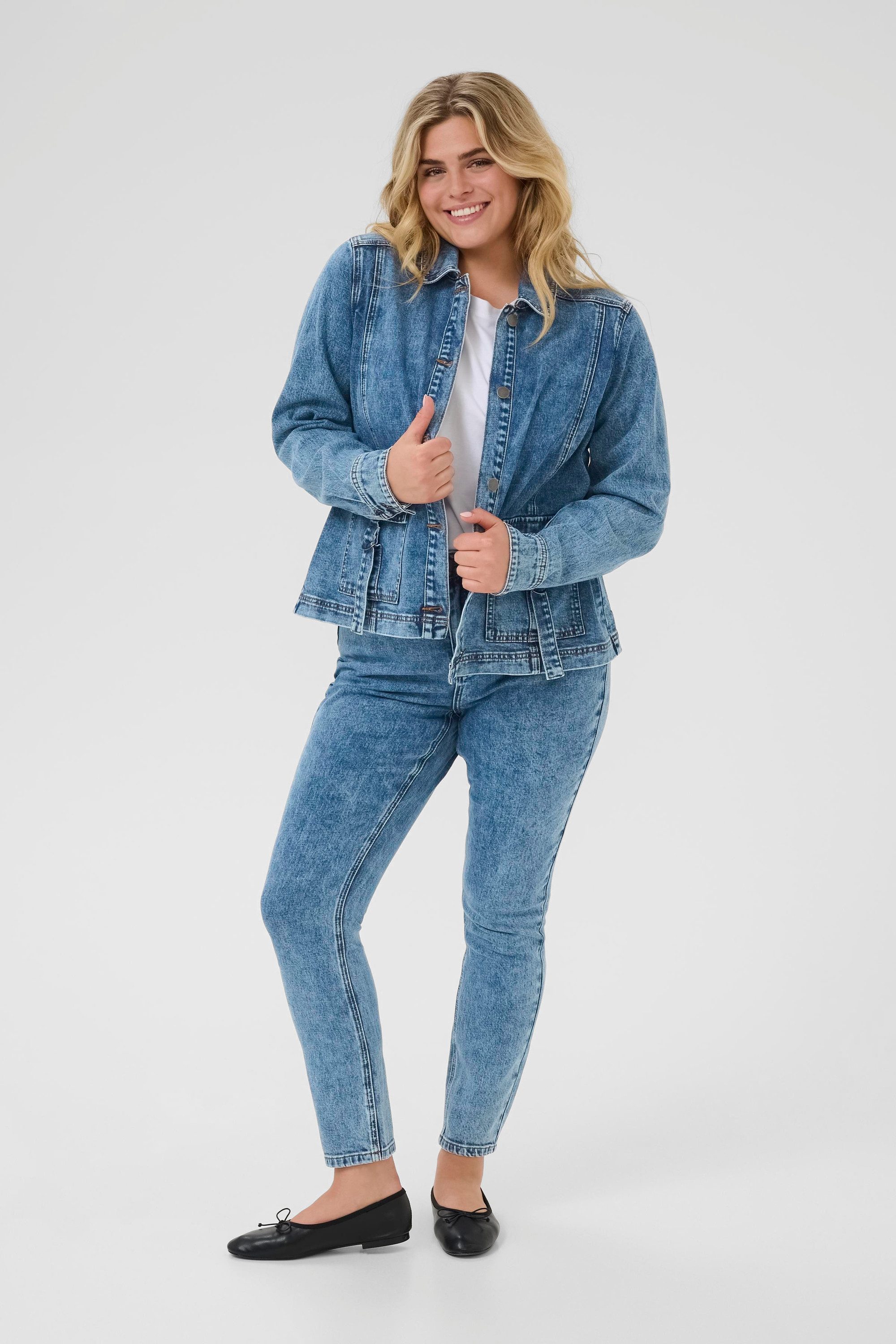 KAFFE Curve Jeansjacke Jeansjacke KCelona plus günstig online kaufen