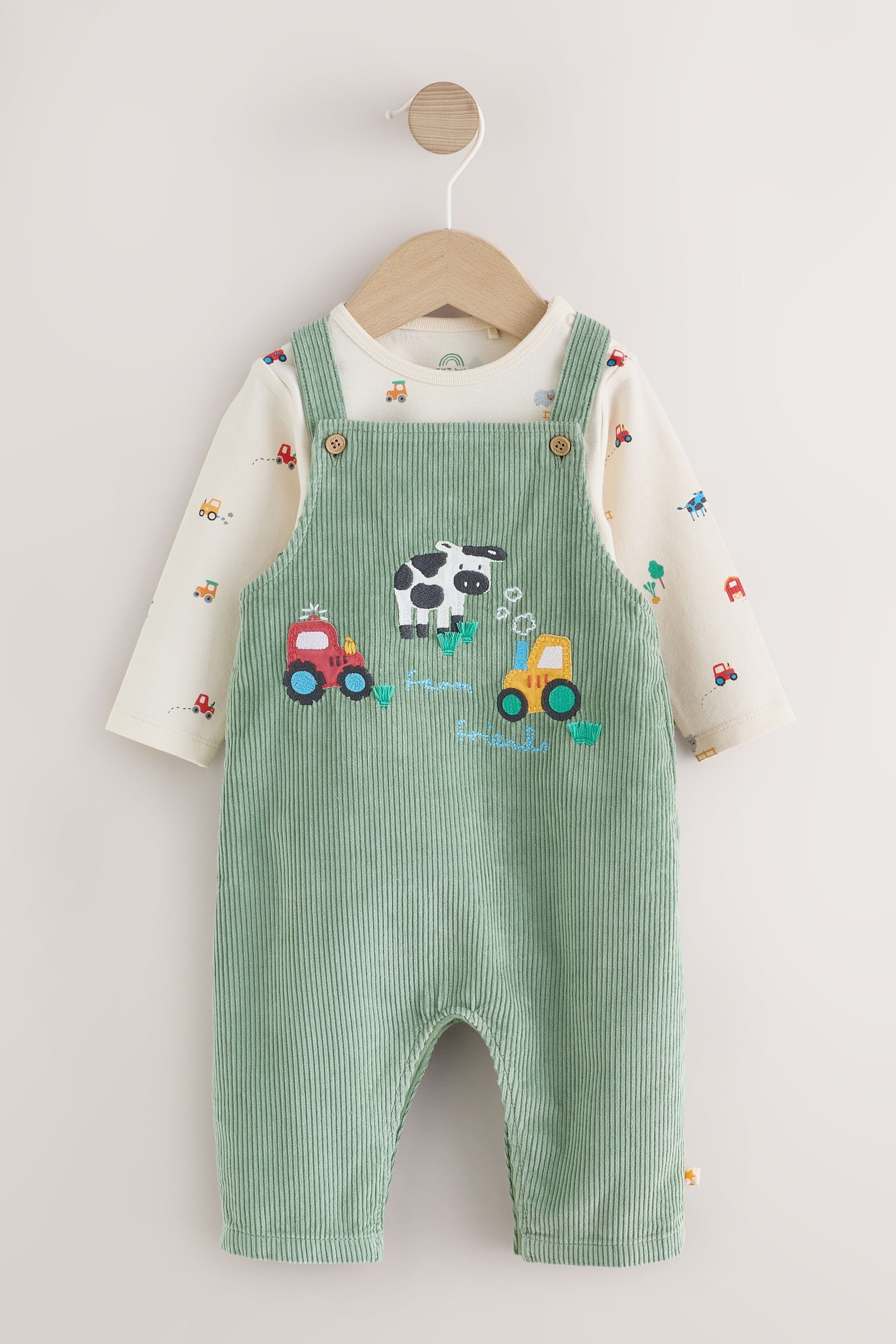 Next Body & Hose Latzhose aus Cord und Bodysuit für Babys im Set (2-tlg) von Next