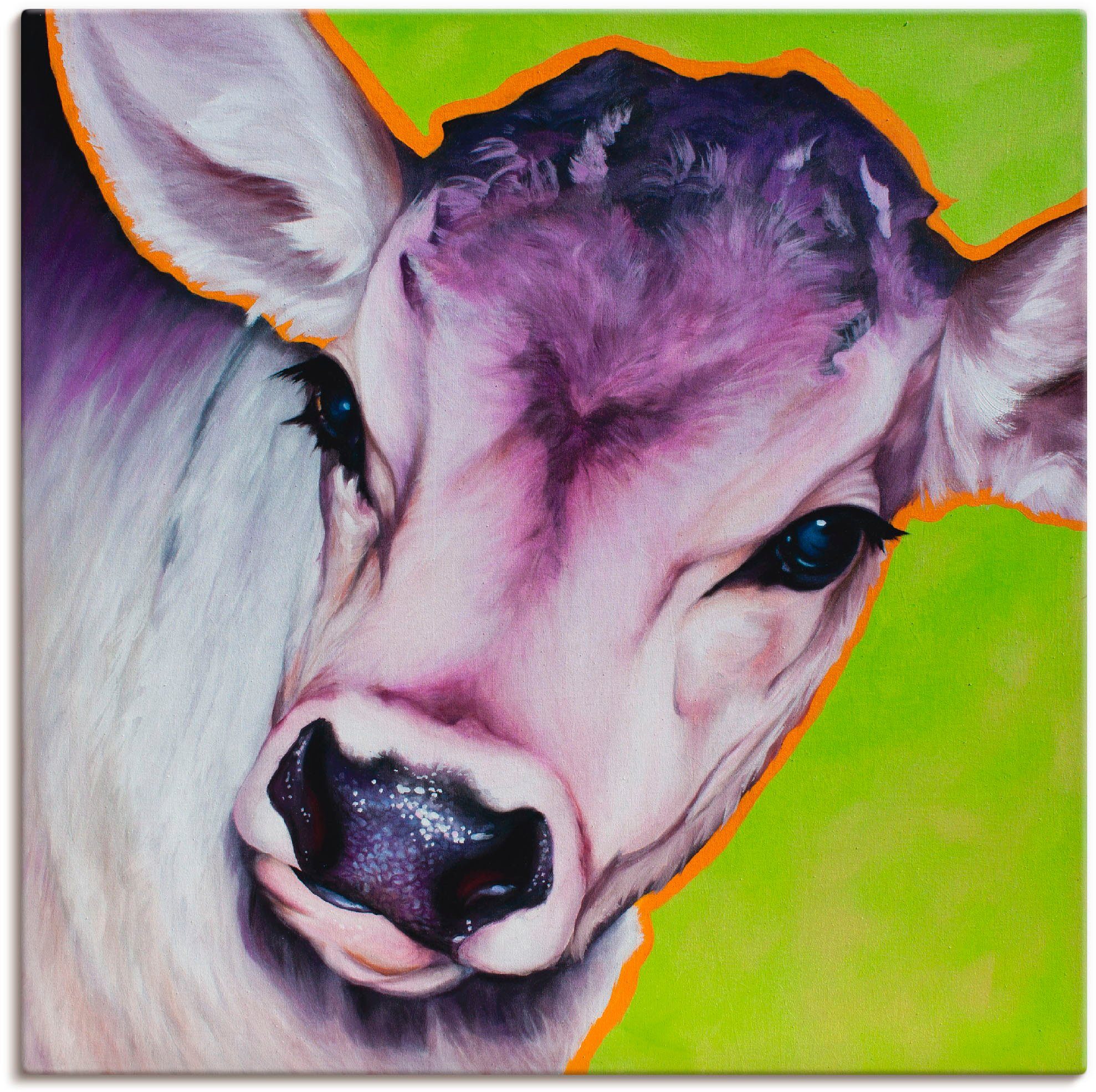 Artland Wandbild Kuh Pretty Betty, Haustiere (1 St), als Leinwandbild, Wandaufkleber oder Poster in versch. Größen