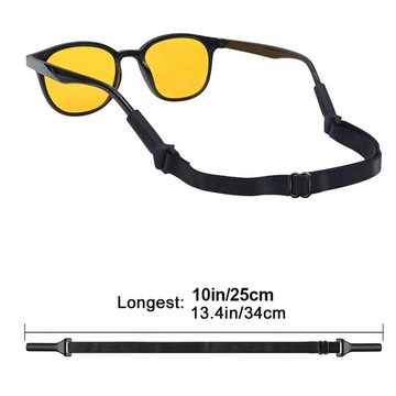 HIBNOPN Brillenband Brillenband, 4 Stück Verstellbare Brillenkette für Sonnenbrille usw.
