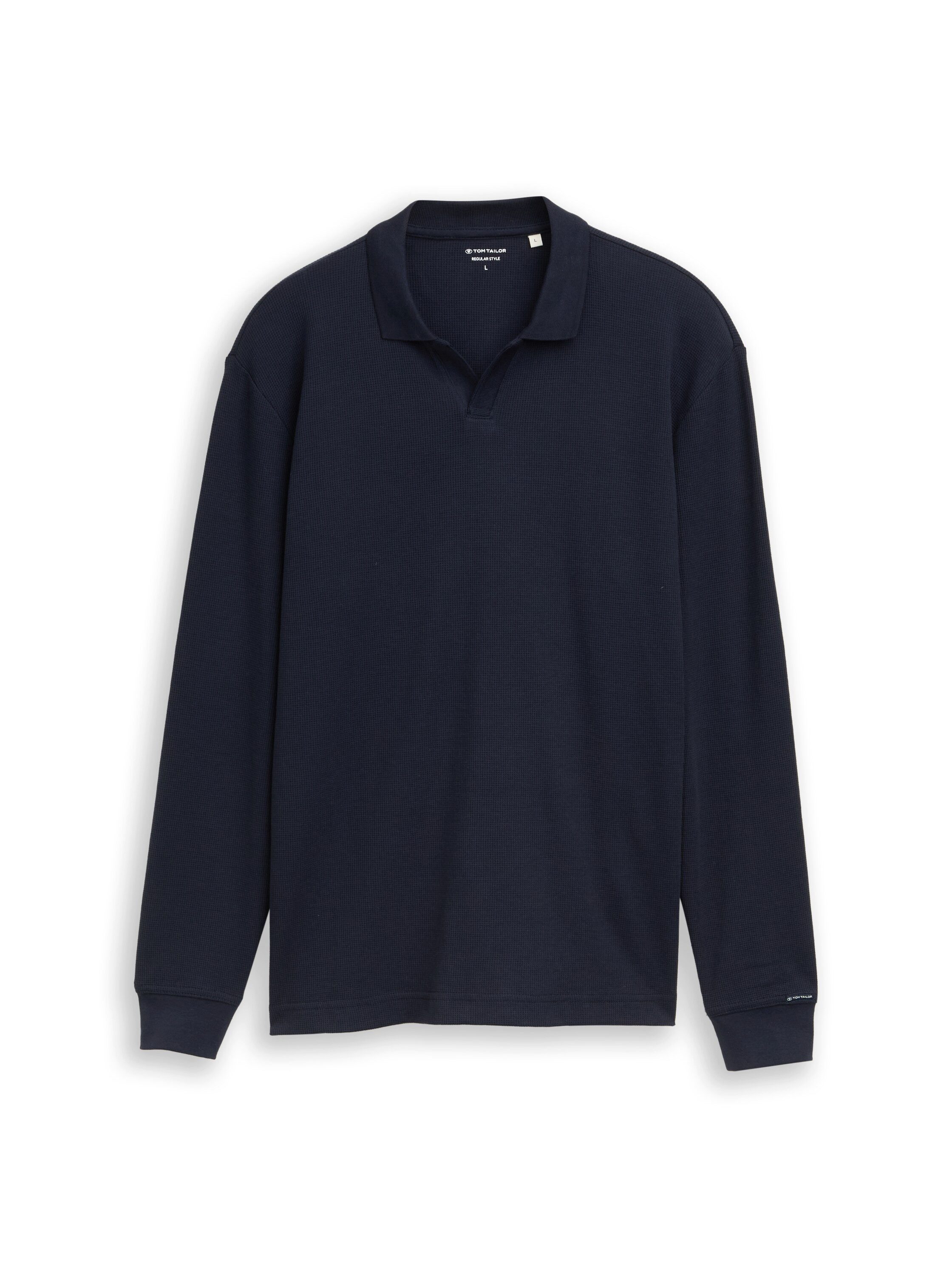 TOM TAILOR Langarm-Poloshirt mit Logo Stickerei – Bild 5 von 5