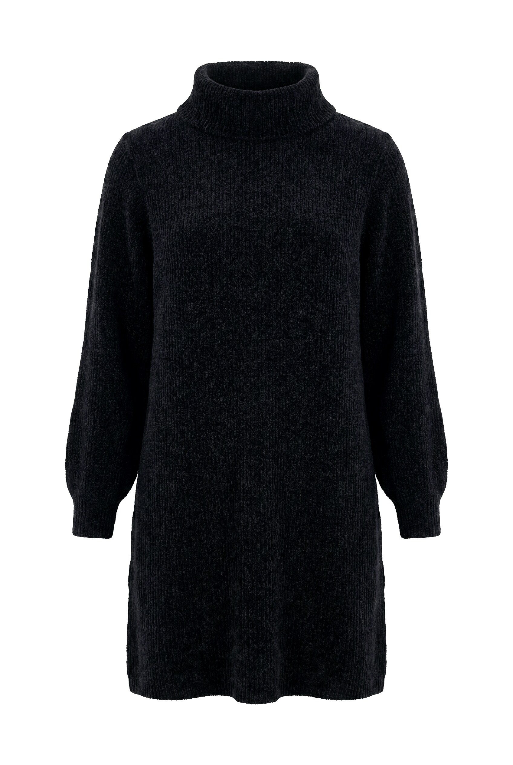 Ulla Popken Midikleid Strickkleid Chenille A-Linie Rollkragen Langarm – Bild 2 von 4
