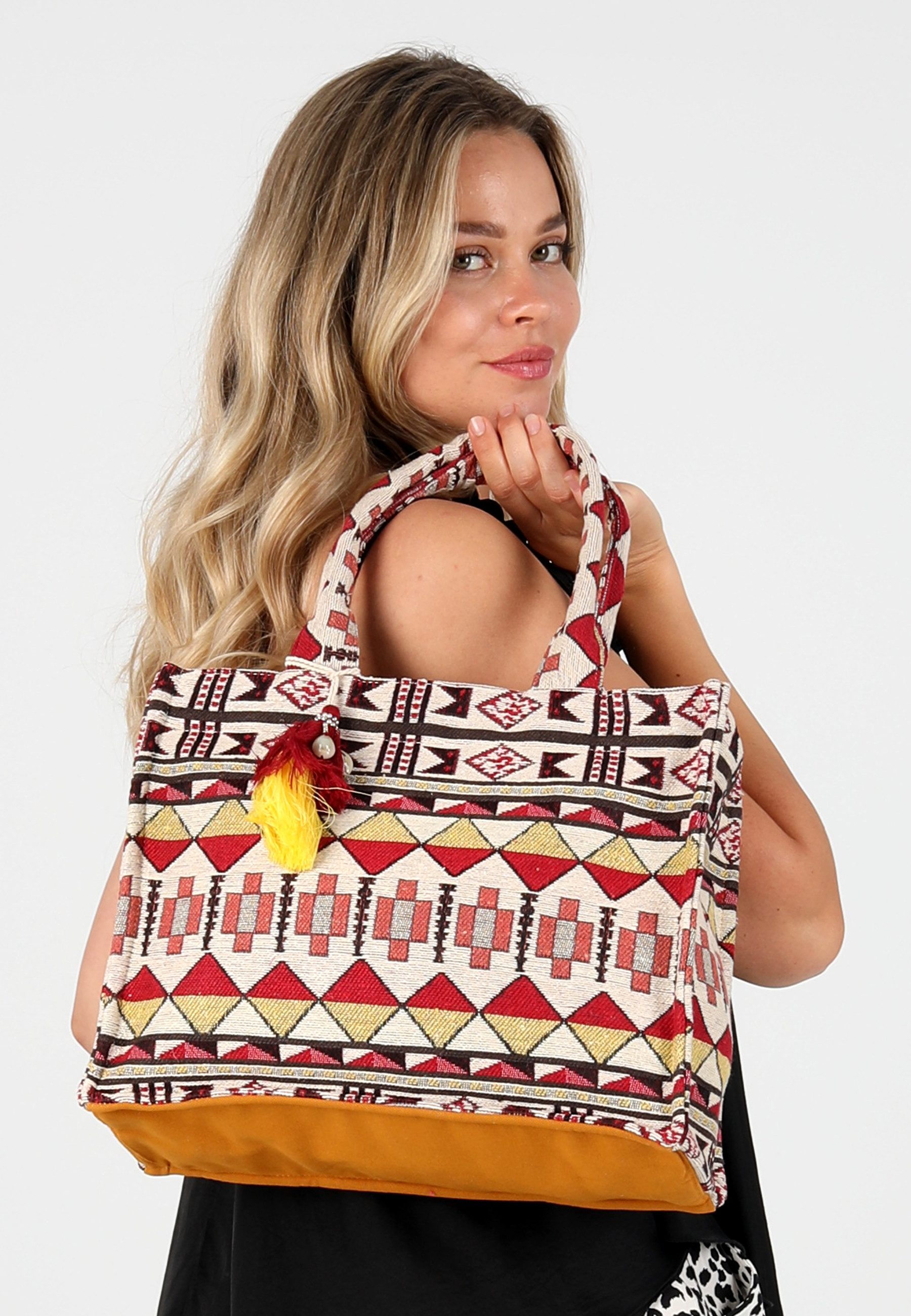Handtasche Stilvolle Hippie-Handtasche aus Baumwollmischung